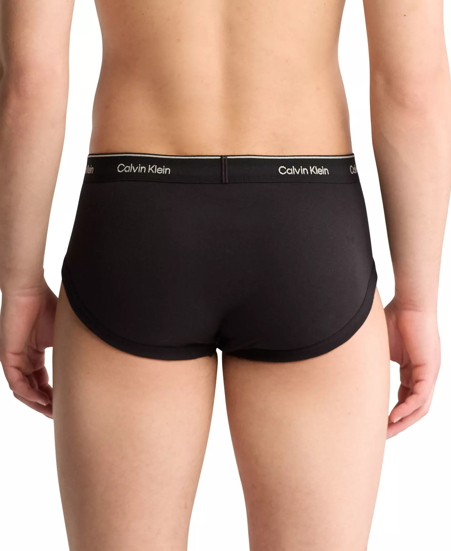 Men's 3-Pack Cotton Classics Briefs - Black with Black Waistband - L