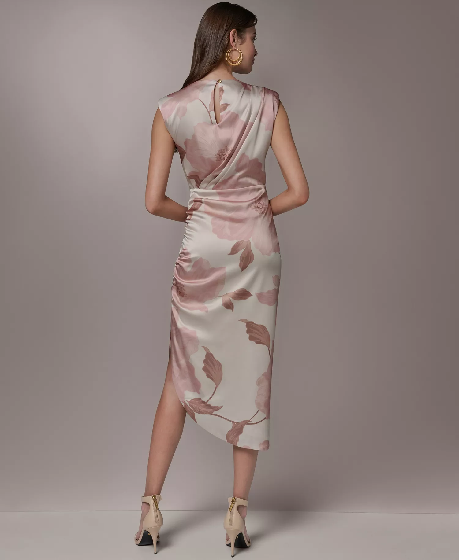 Women's Crewneck Sheath Dress - Snow Petal Multi - 10