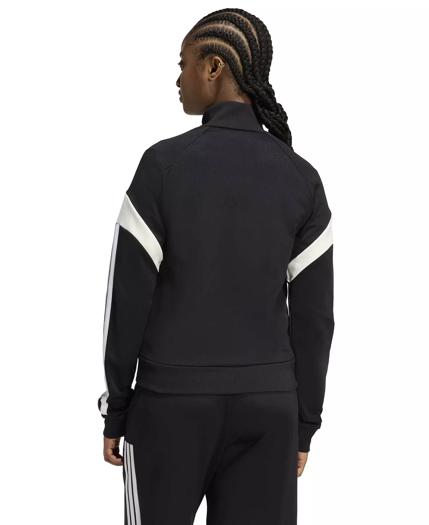 Women's Slim Fit Tiro Track Top - Black/Off White/White - 2XL