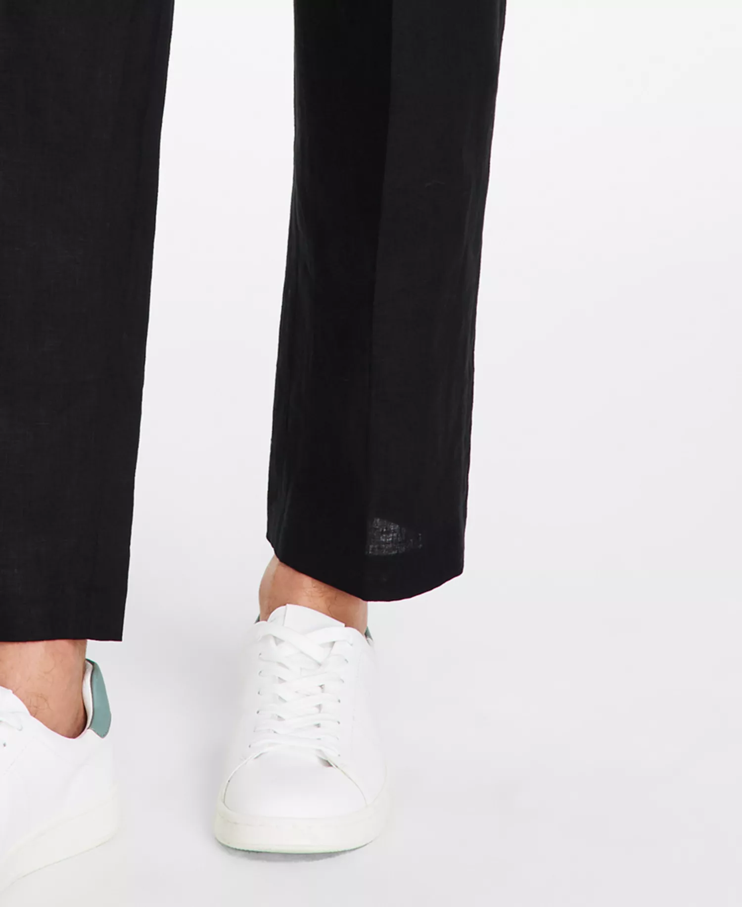 Men's Modern-Fit Linen Dress Pants - Black - 30 - 29