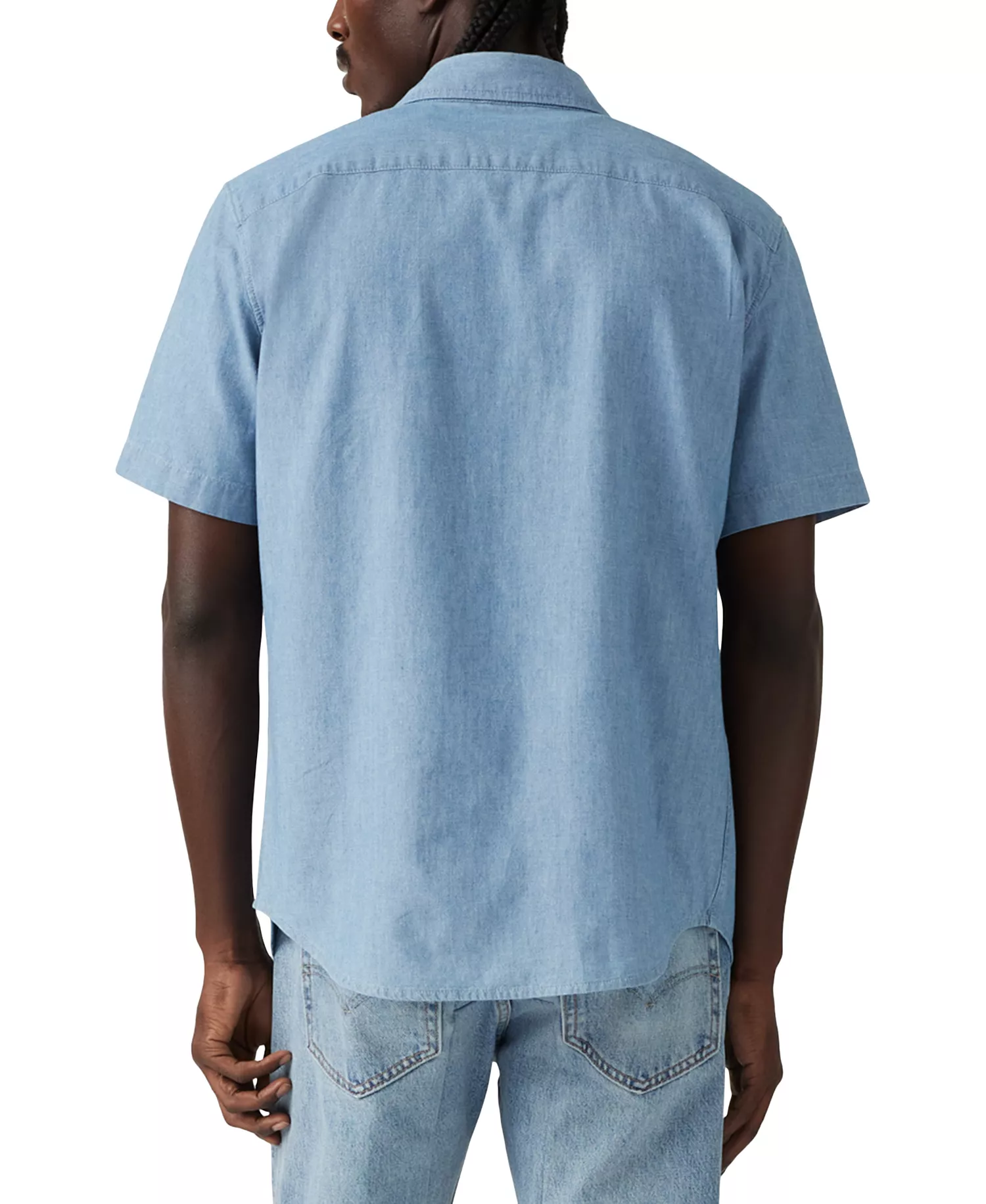 Men's Classic 1 Pocket Short Sleeve Regular Fit Shirt - Blue - 2XL