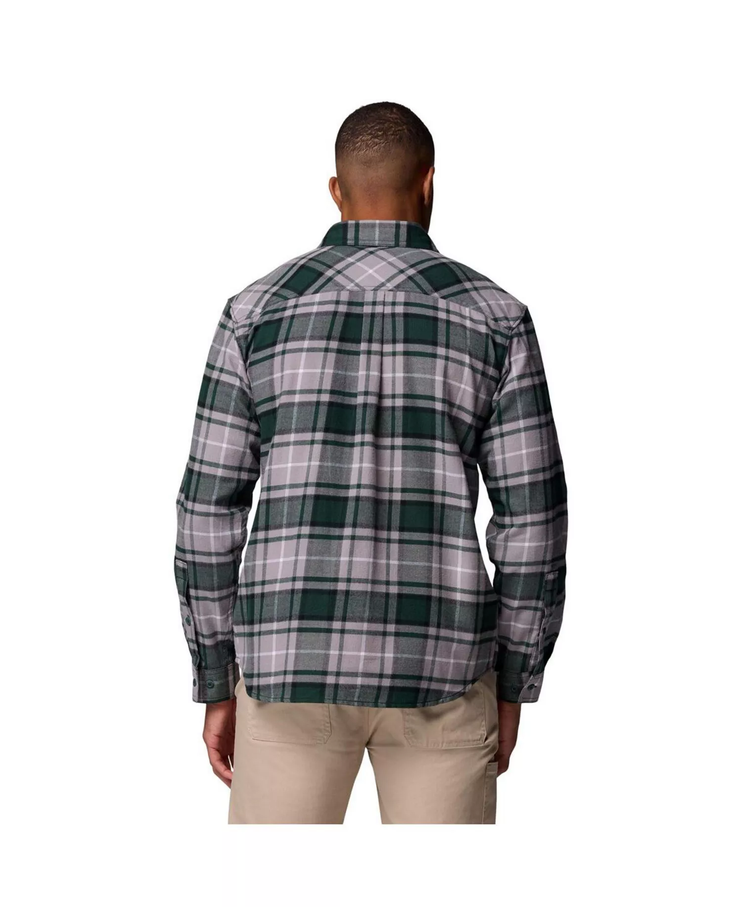 Men's Green Michigan State Spartans Flare Gun Omni-Wick Flannel Long Sleeve Button-Up Shirt - Green - L