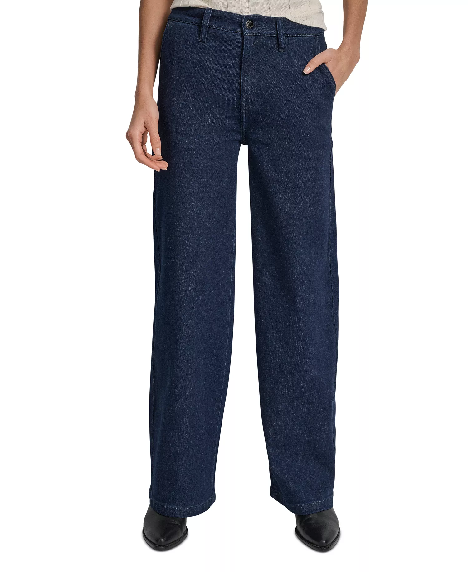 Petite High-Rise Tailored Trouser Jeans - Lexington - 27P