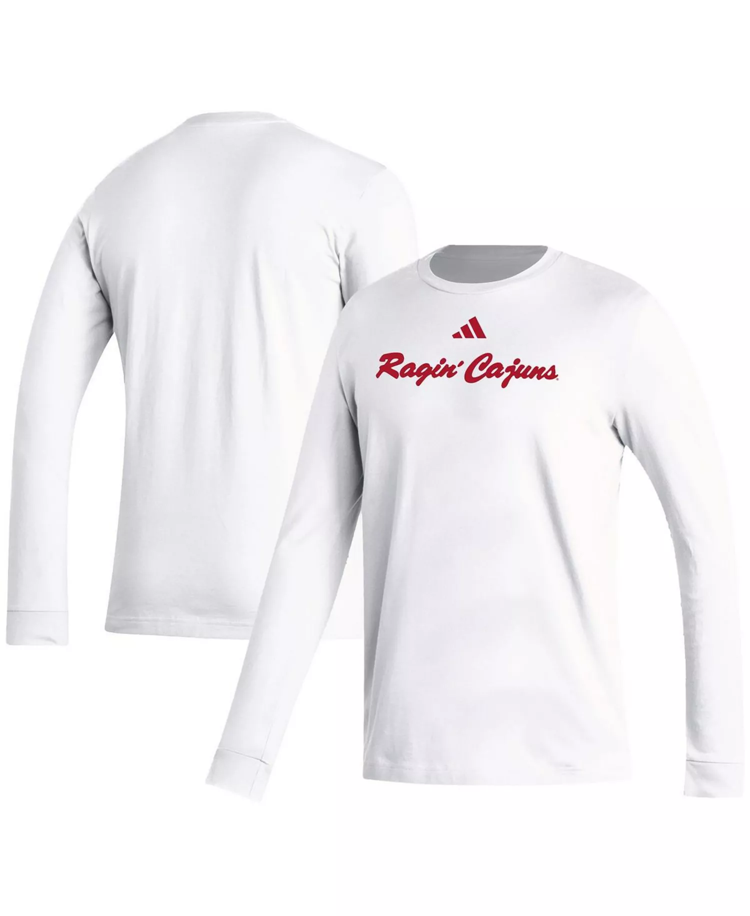 Men's White Louisiana Ragin' Cajuns Vault Script Creator Long Sleeve T-shirt - White - 2XL