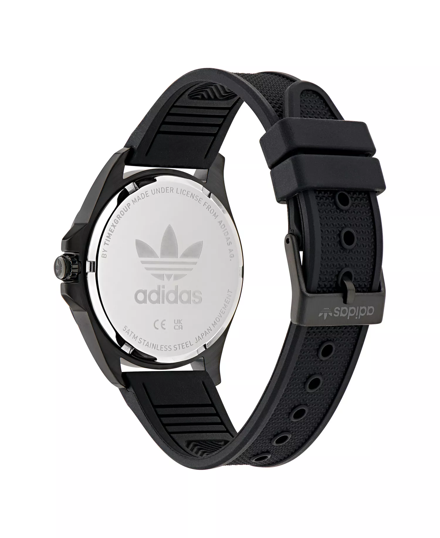 Unisex Analog Black Silicone Watch, 40mm - Black - No Size