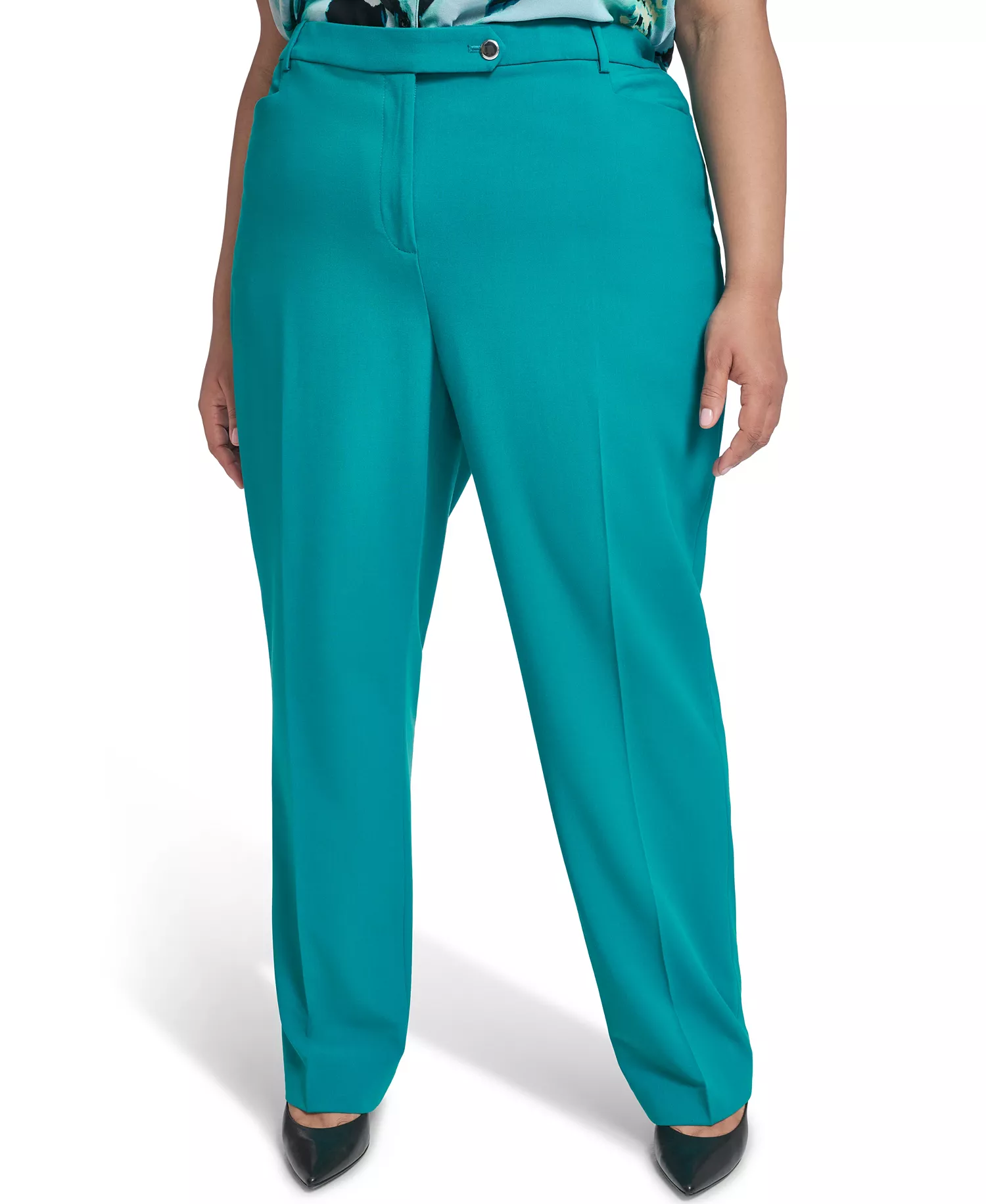 Plus Size Mid-Rise Modern Pant - Petrol - 14W