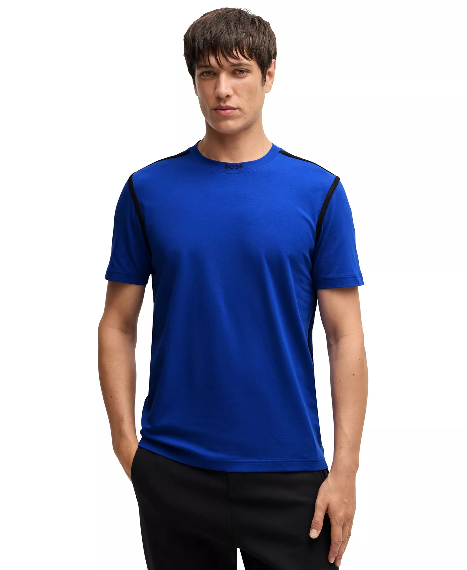 Men's Tape Trim Regular-Fit T-Shirt - Open Blue - 2XL