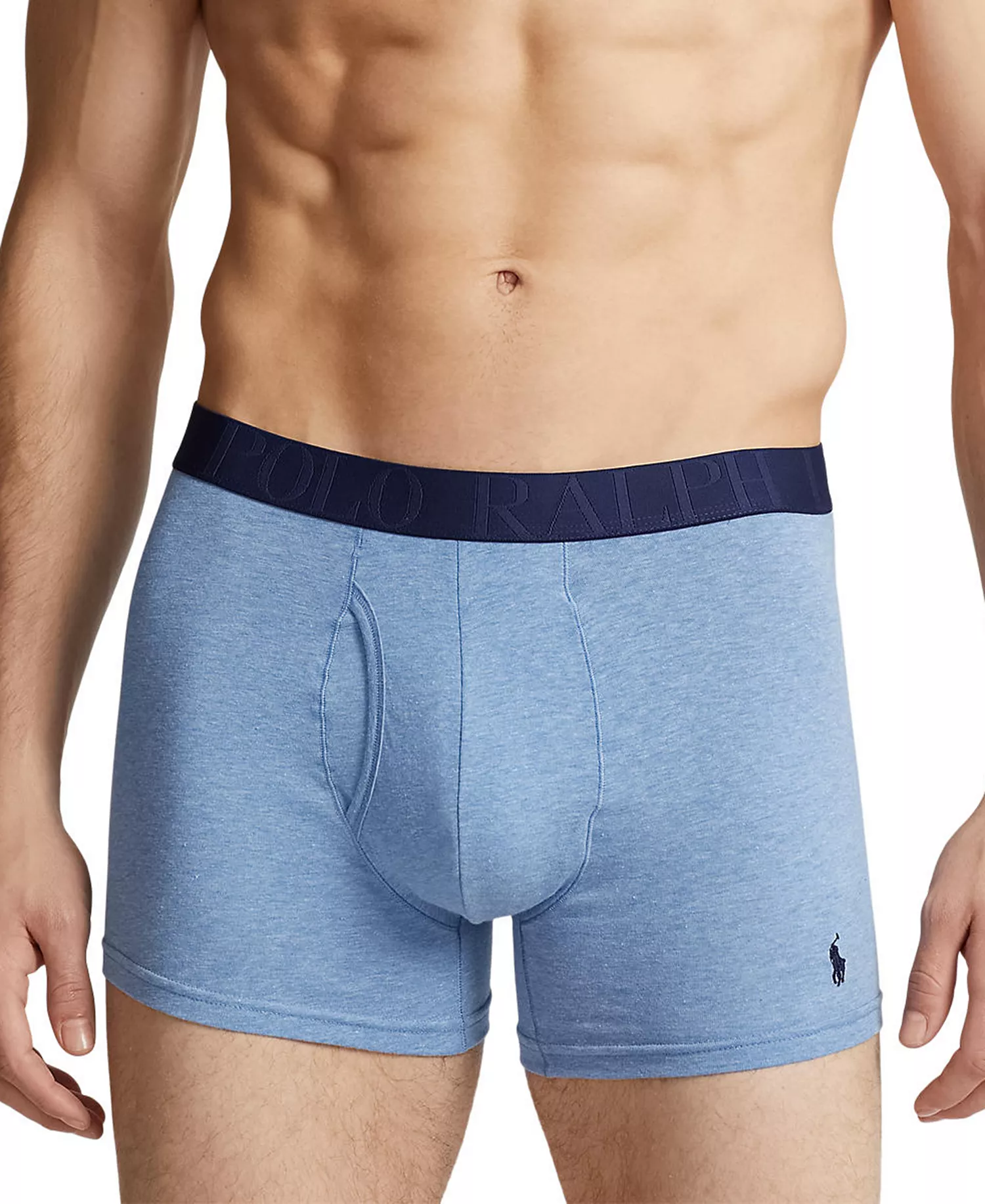 Men's 3-Pack Classic Stretch Trunks - Pale Royal Heather, Cruise Navy Pony - L
