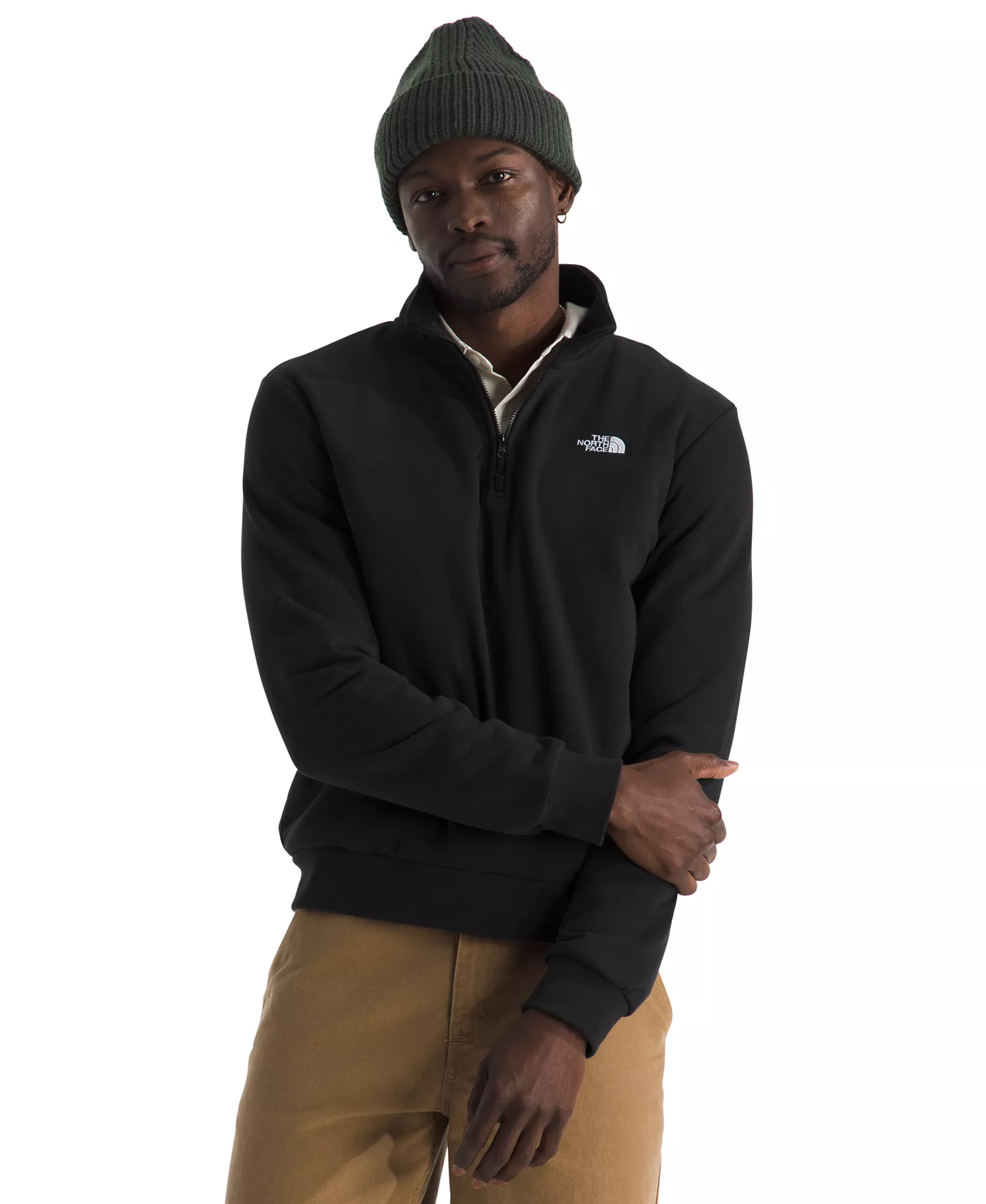 Men's Evolution Simple Dome Quarter Zip Sweatshirt - Black - 2XL