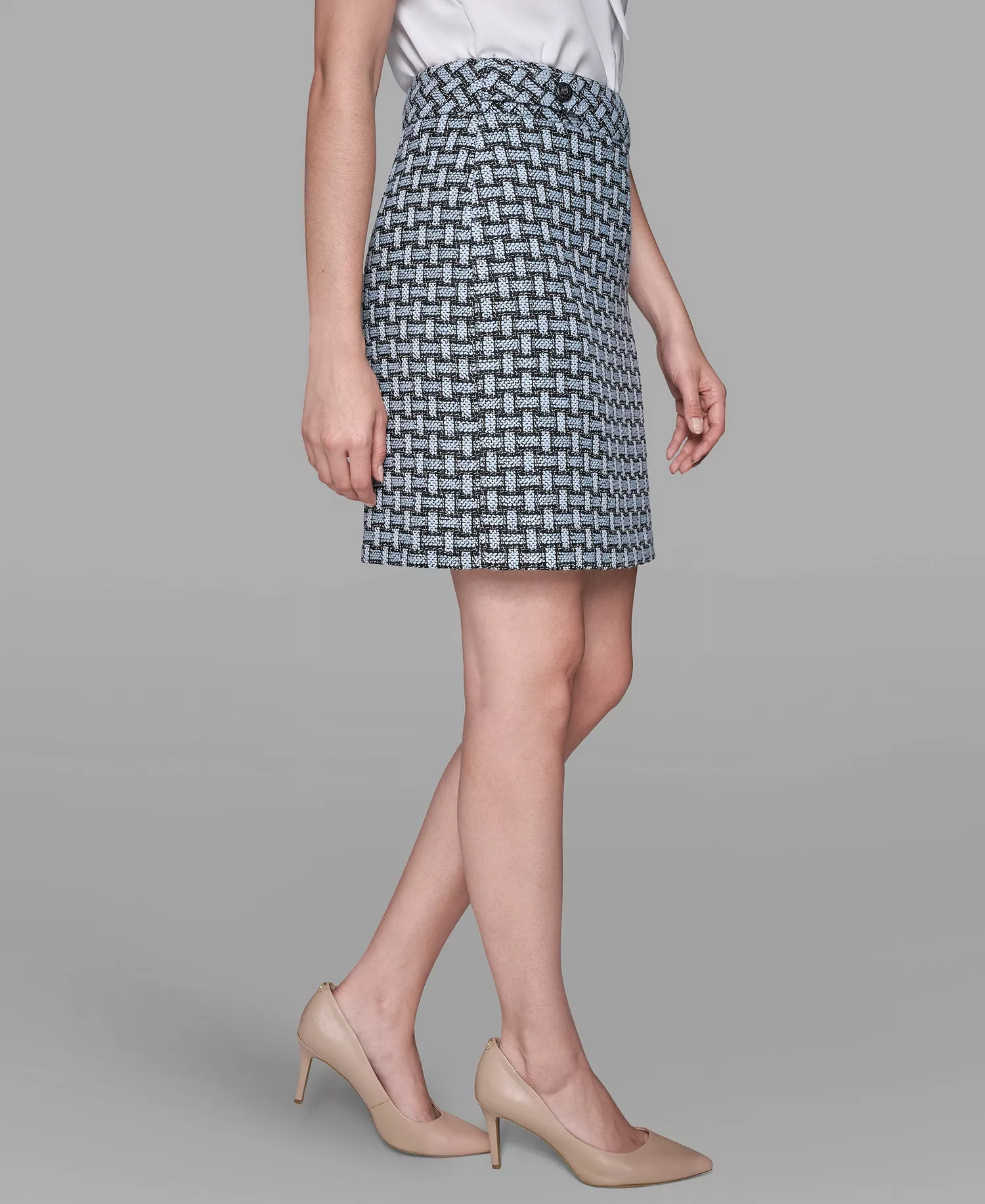 Women's Weave Print Skirt - Blue Aura/black - 10