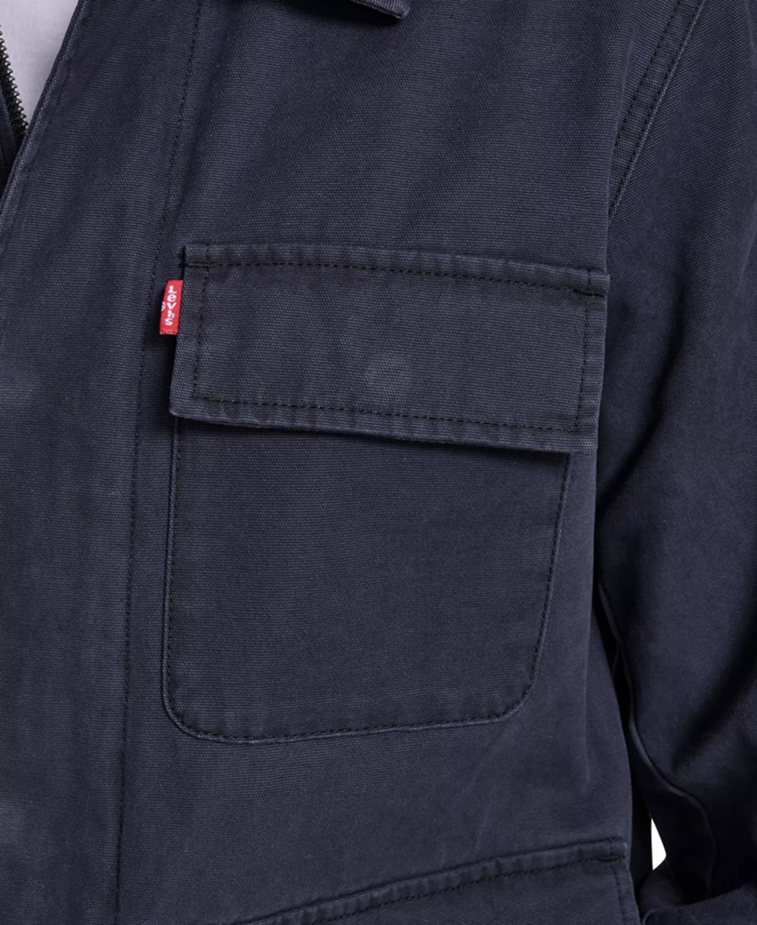 Men's Cotton Canvas Field Jacket - Navy - 2XL