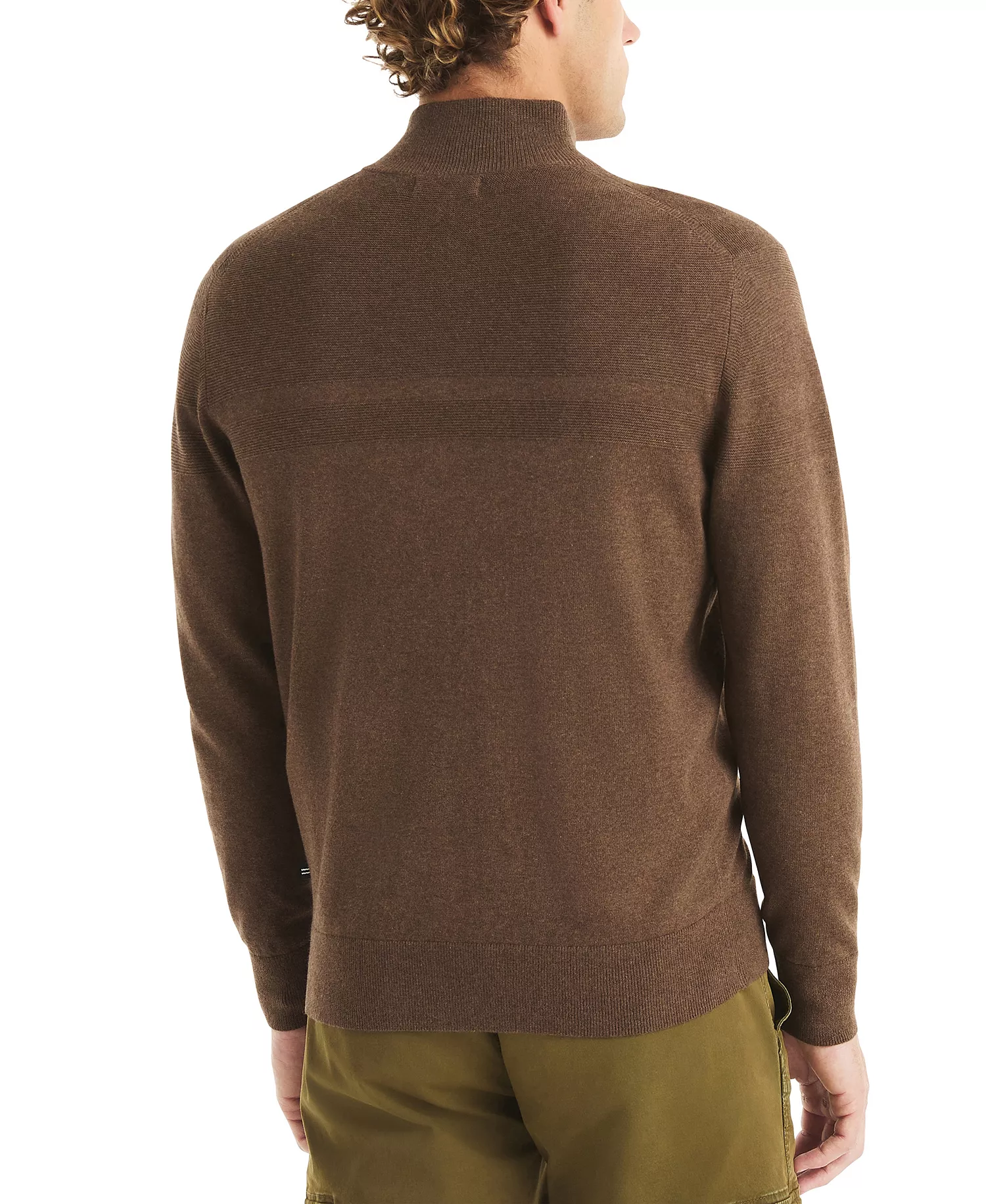 Men's Performance Mock Neck Sweater - Carafe Heather - 2XL