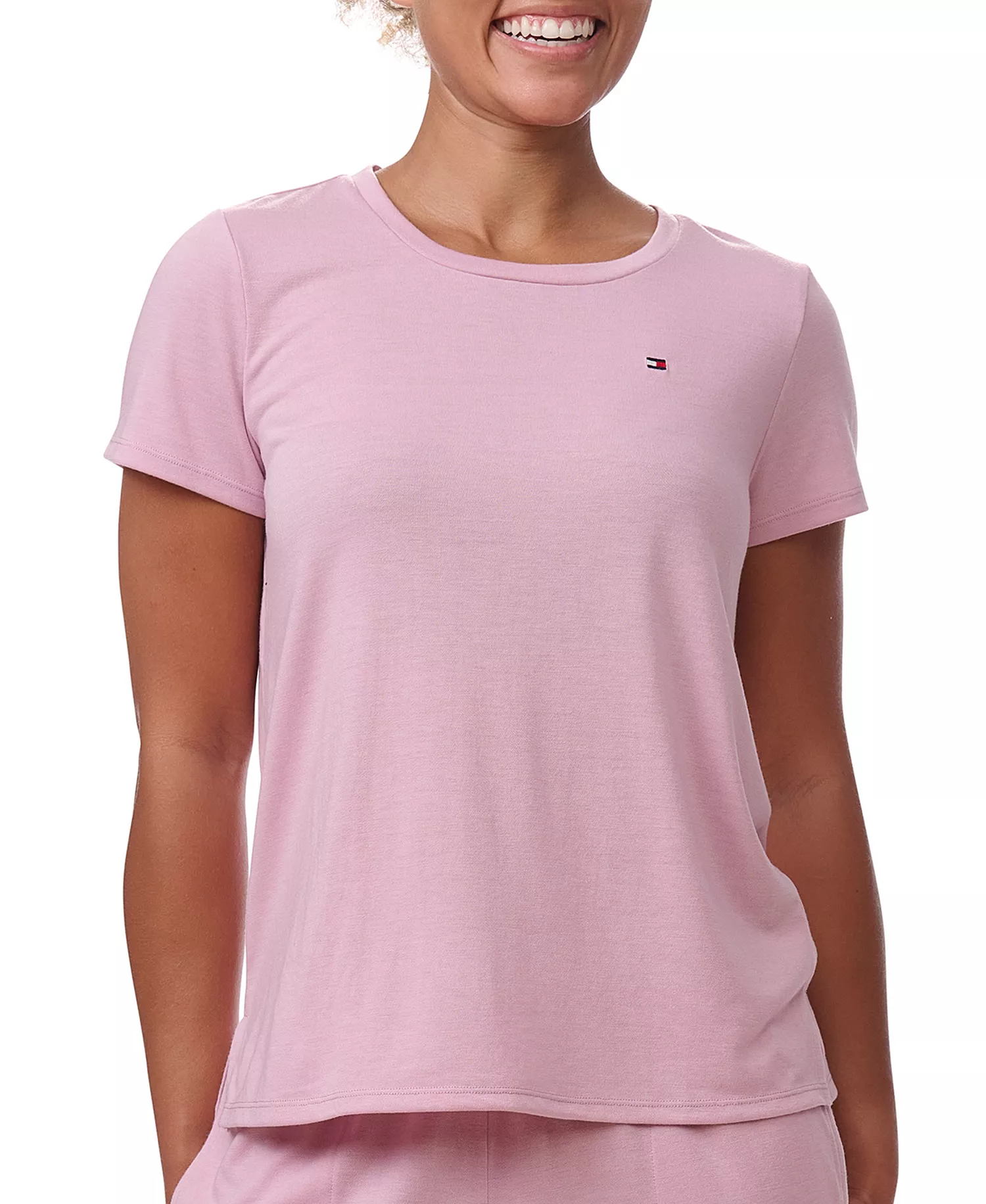 Women's Short-Sleeve Crewneck Sleep Tee - Breezy Orchid - L