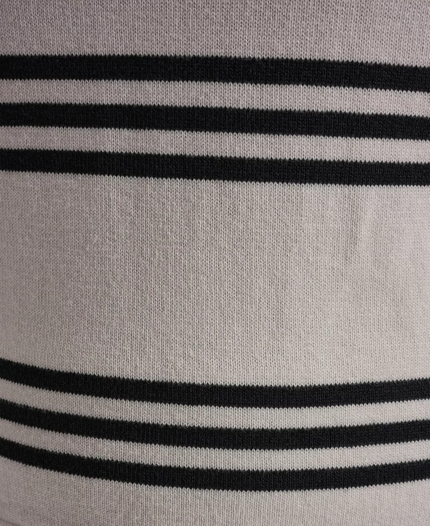 Women's Striped Crewneck Sweater - Eggnog/Black - L