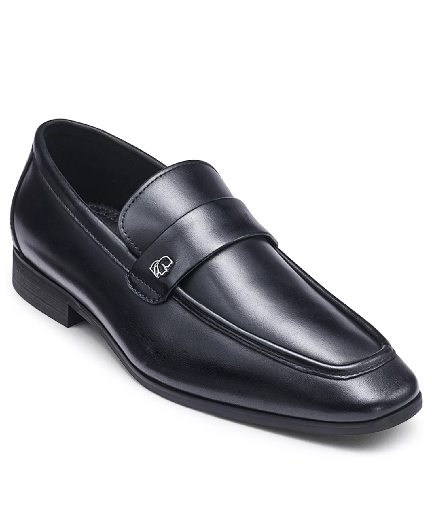 LEATHER BANDED SLIP ON LOAFER WITH SIDE KARL - Black - 10.5M