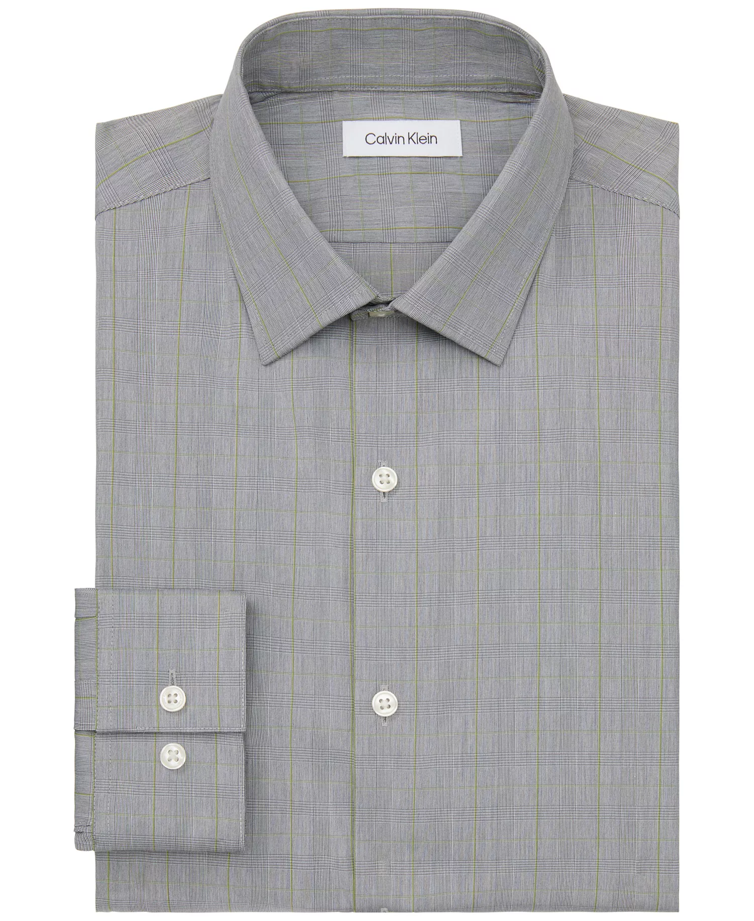 Men's Extra Slim-Fit Dress Shirt - Gray - 14-14.5 32-33