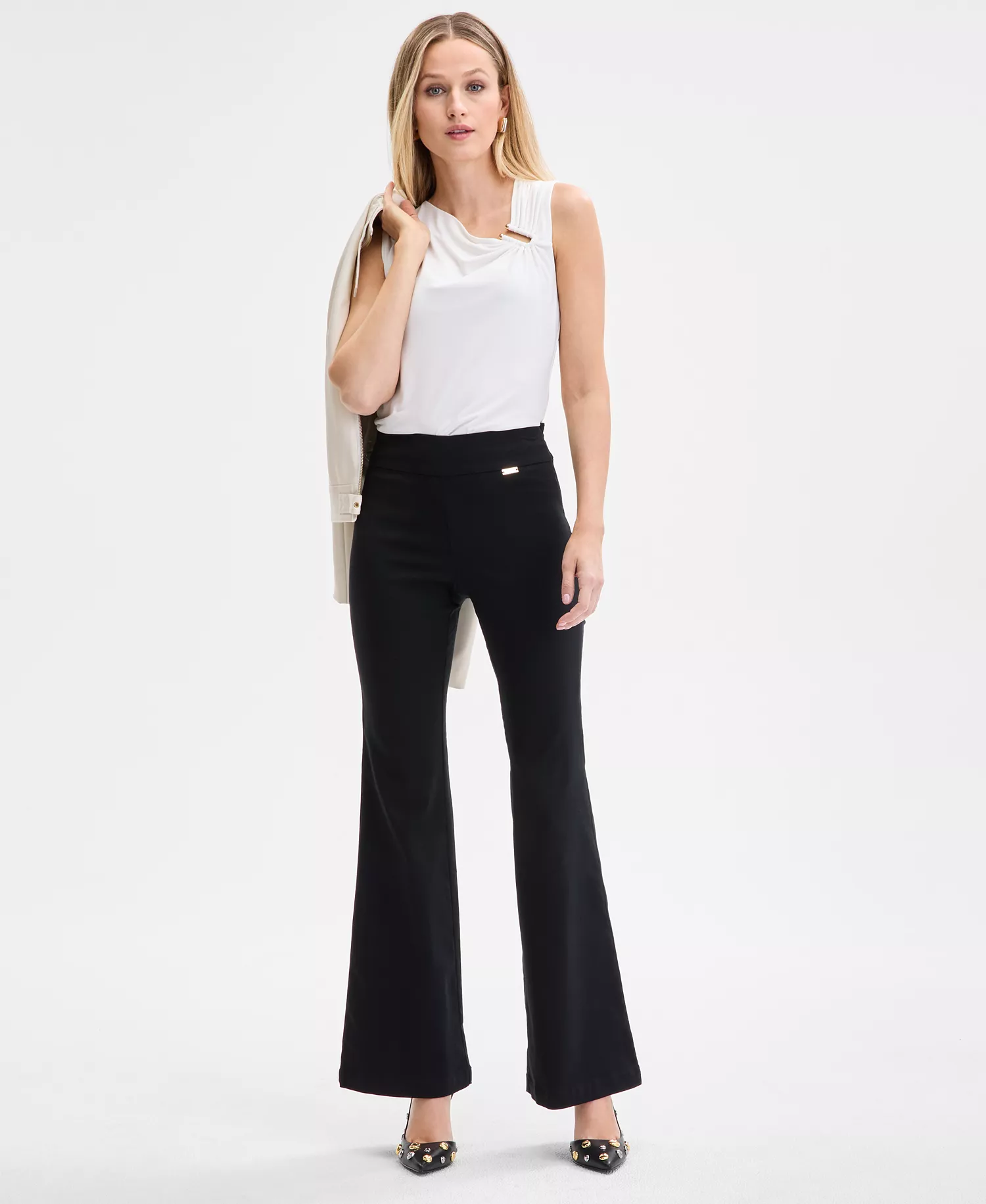 Women's Flare-Leg Pull-On Pants, Exclusively at Macy's - Berried Treasur - 0