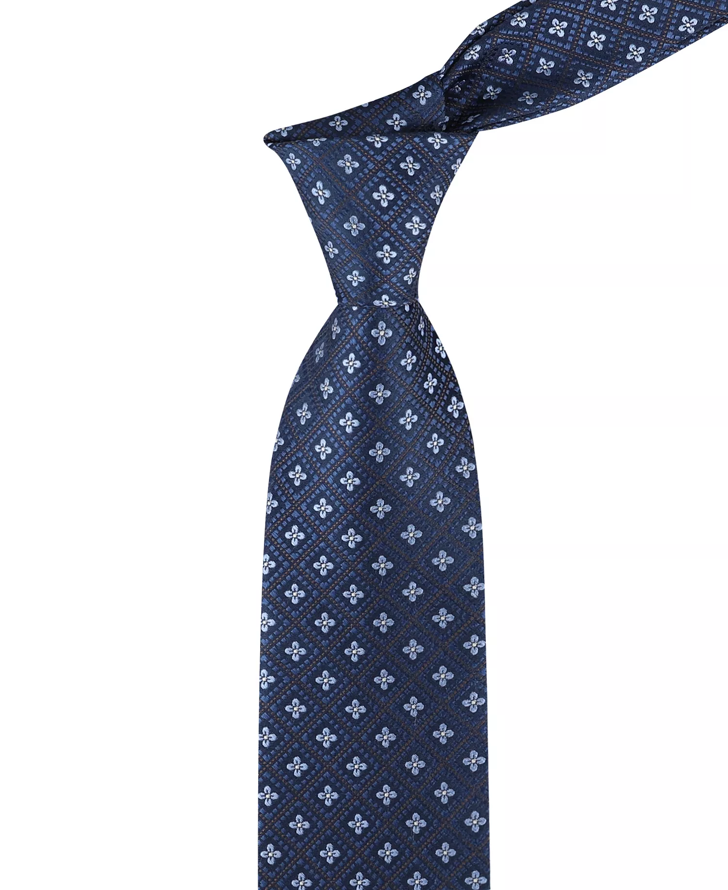 Men's Hope Floral Medallion Tie - Navy White - ONE SIZE