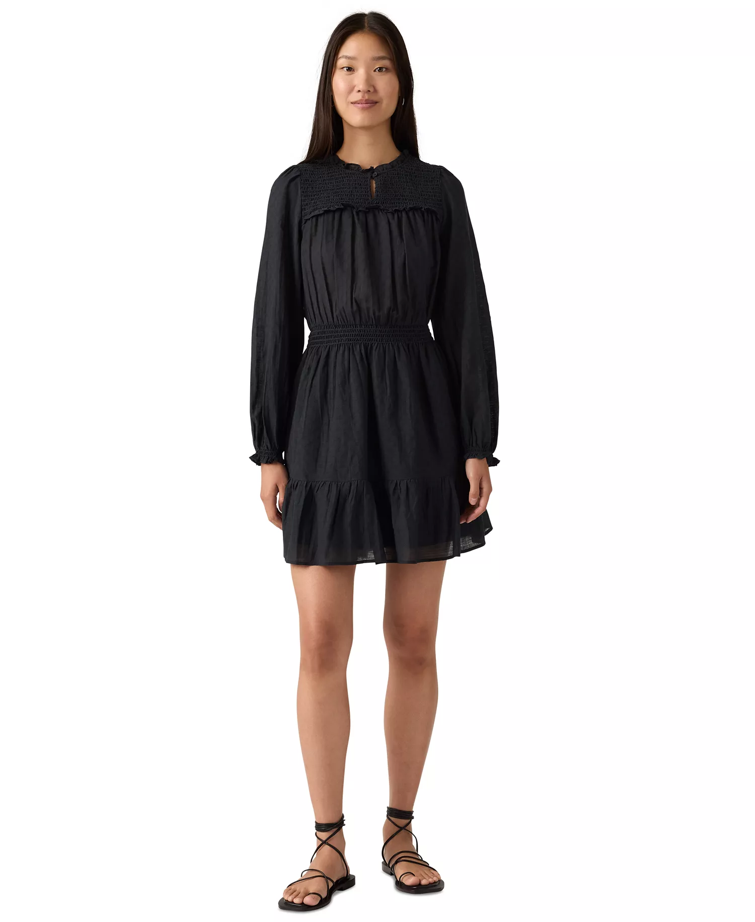 Women's Liora Long-Sleeve Midi Dress - Anthracite - L