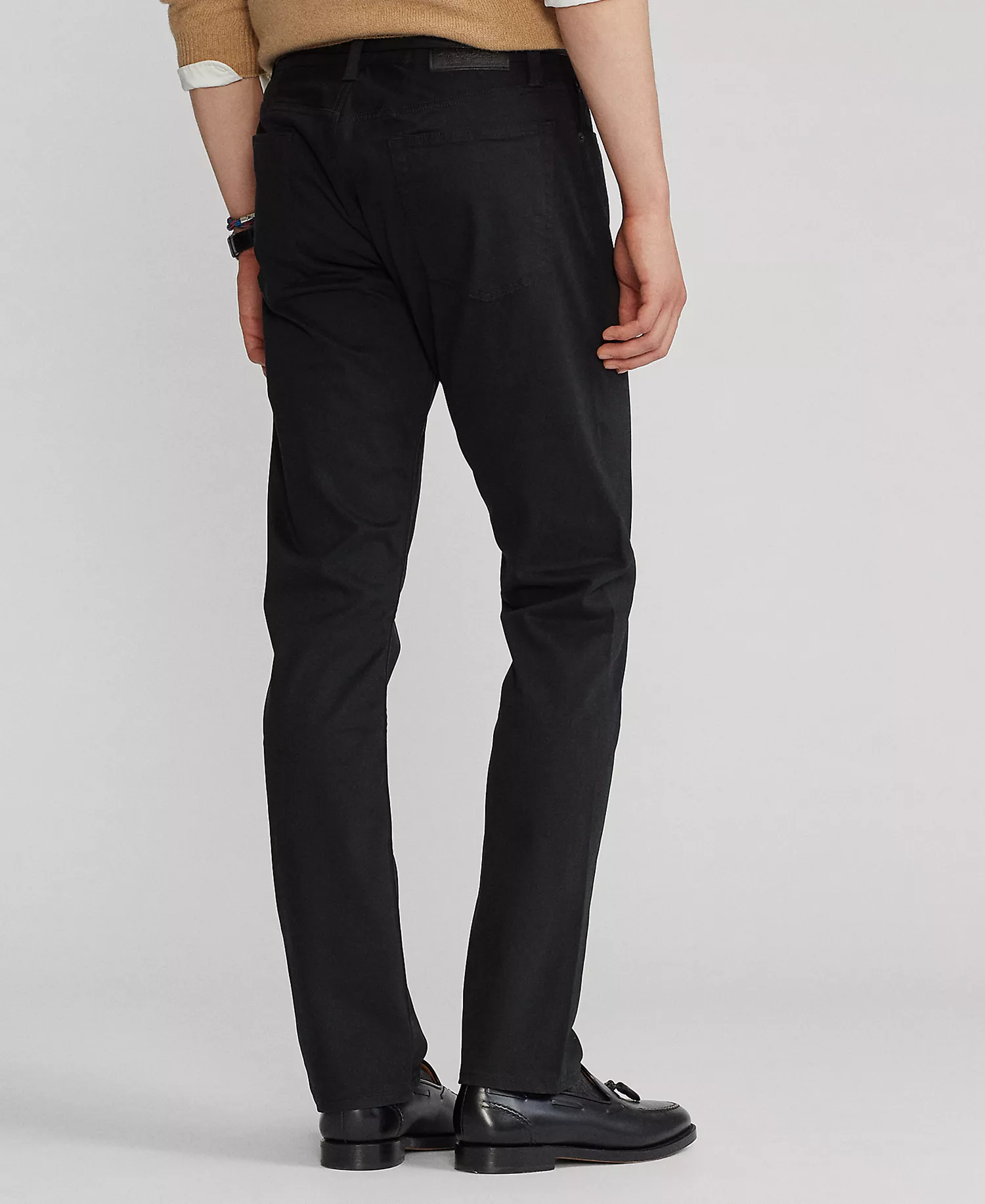 Men's Slim Straight Stretch Sateen Five-Pocket Pants - Polo Black - 32 - 30