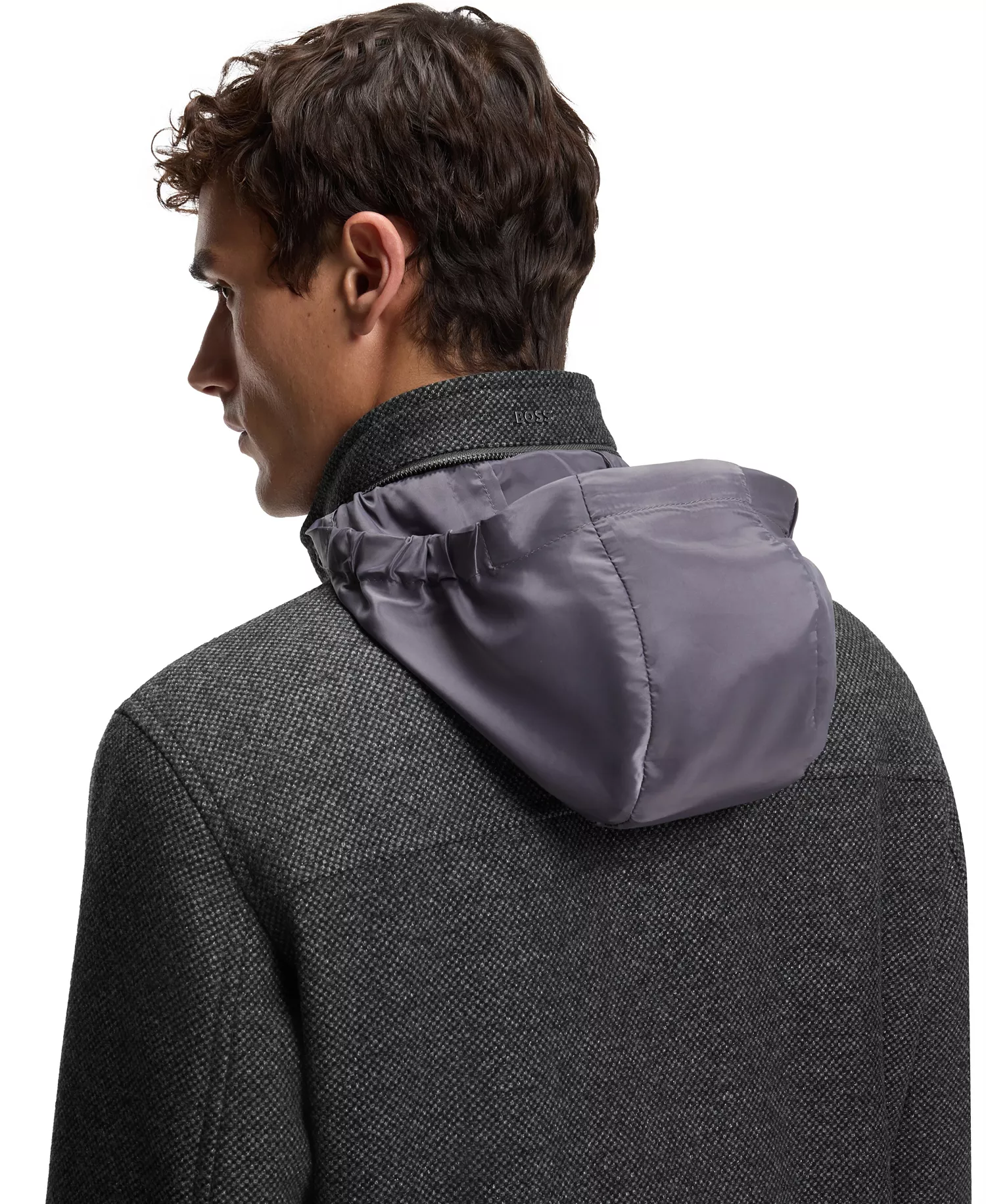 Men's Relaxed-Fit Wool-Blend Coat - Open Gray - 38R