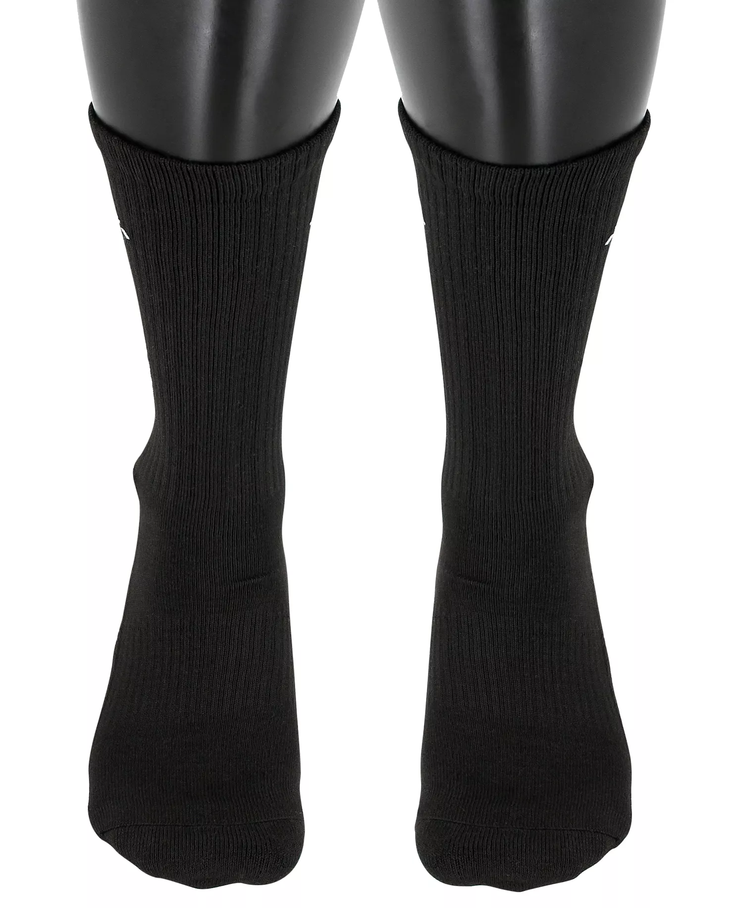 Men's Cushioned Athletic 6-Pack Crew Socks - Black - L (W 10-13 / M 8-12)