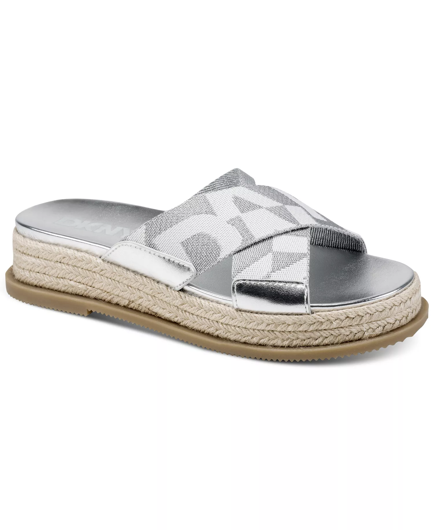 Women's Binna X Band Slip-On Sandals - Silver/Marshmallow - 10M