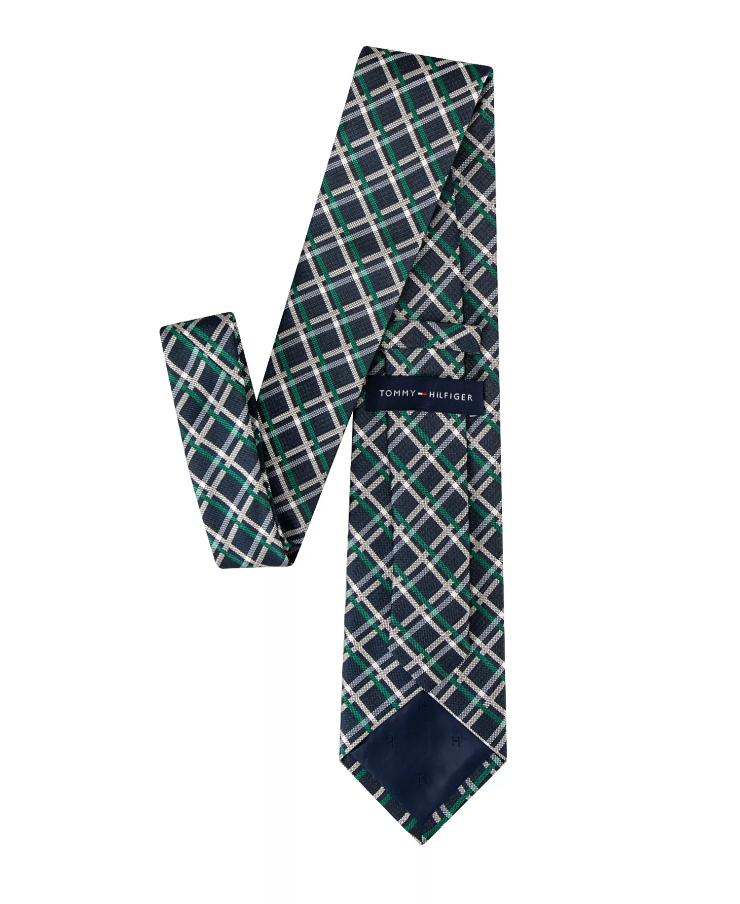 Men's Teddy Plaid Tie - Navy - ONE SIZE