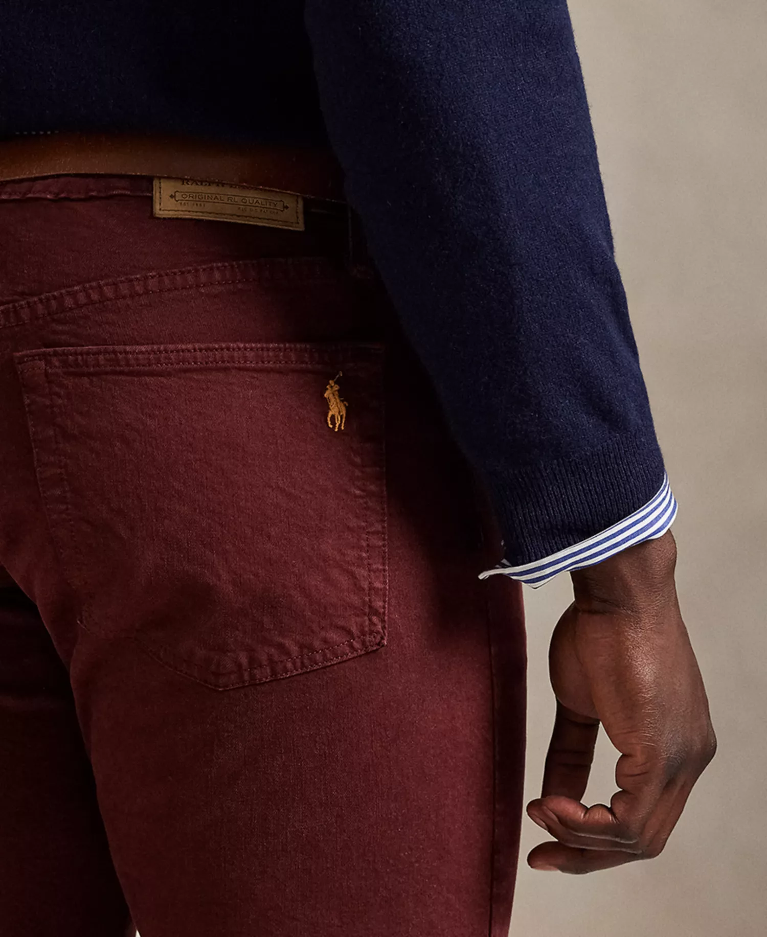 Men's Big & Tall Hampton Straight Stretch Jeans - Red Wine - 48x32