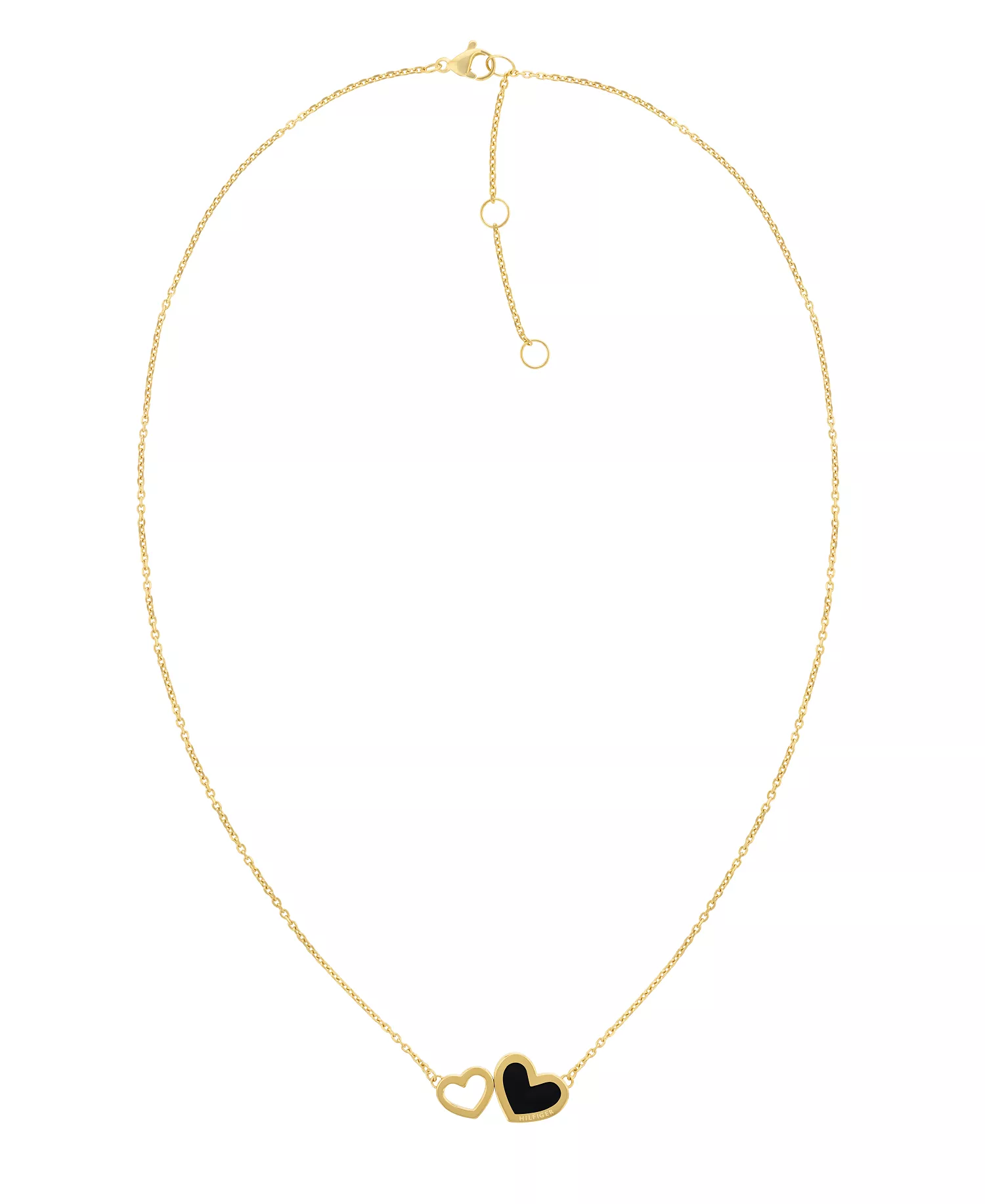 Enamel Heart Necklace in 18K Carnation Gold Plated