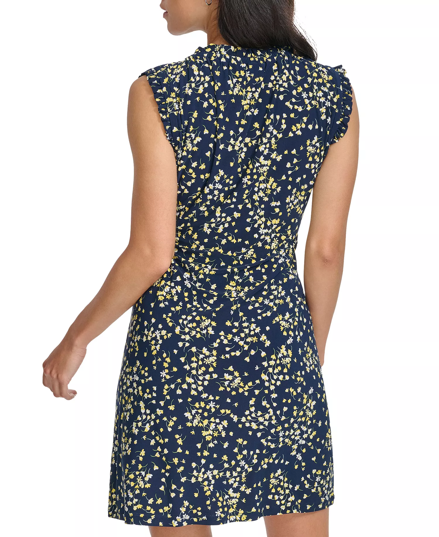 Women's Floral-Print Round-Neck Dress - Skycap/sns - 10