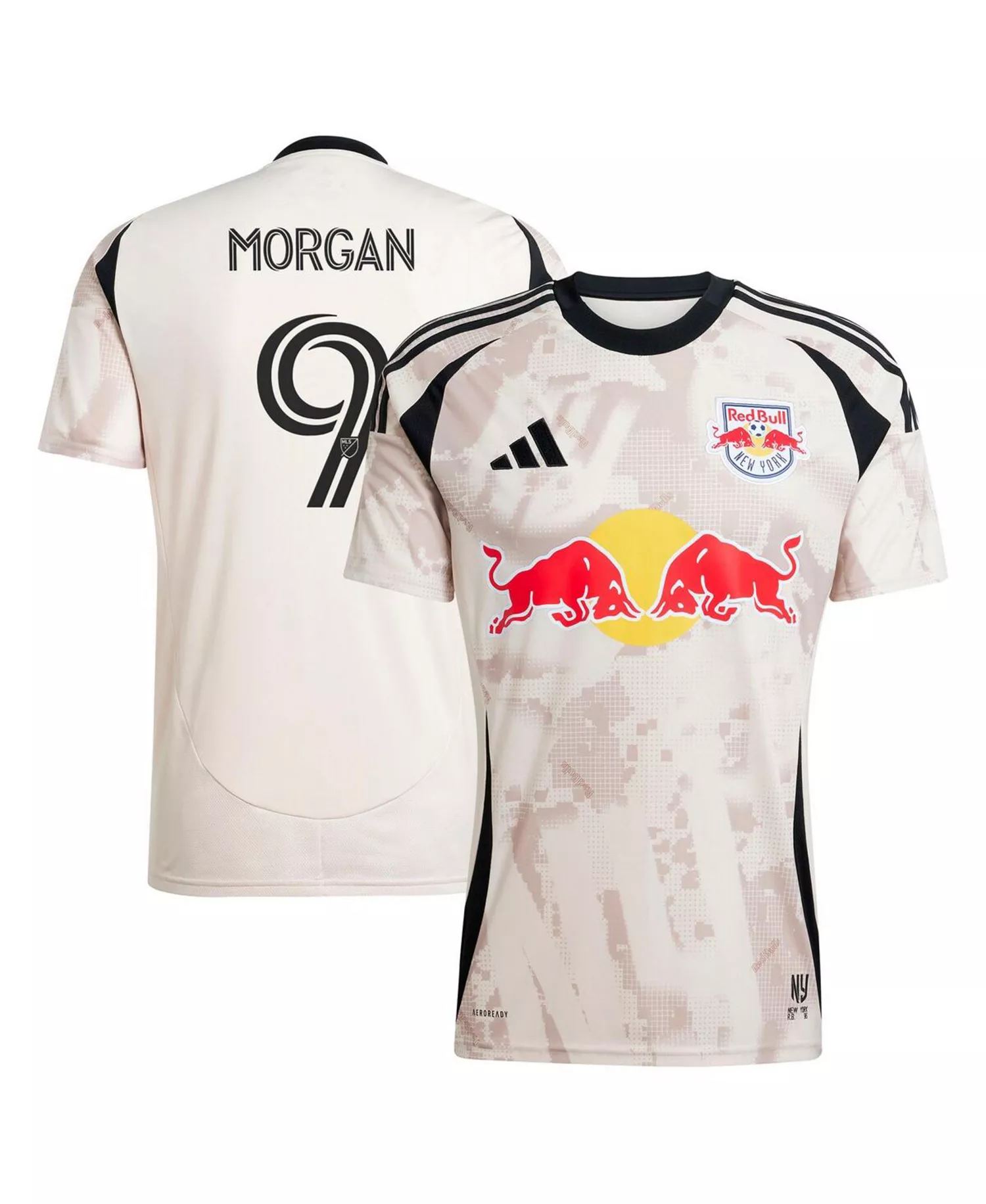 Men's Lewis Morgan Tan New York Red Bulls 2025 Stone Kit Replica Player Jersey - Tan - 2XL