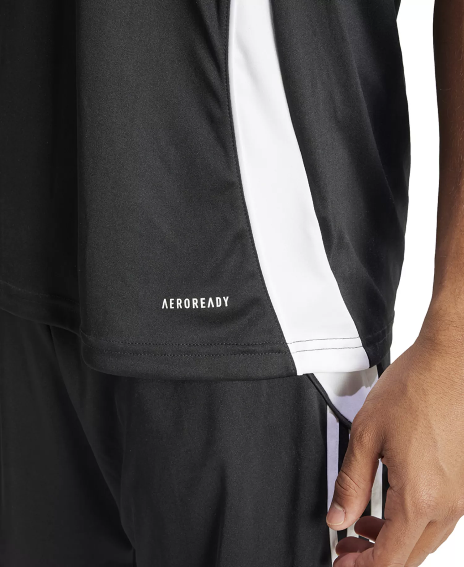 Men's Tiro 24 Slim-fit Performance 3-Stripes Jersey - Black/White - 2XL