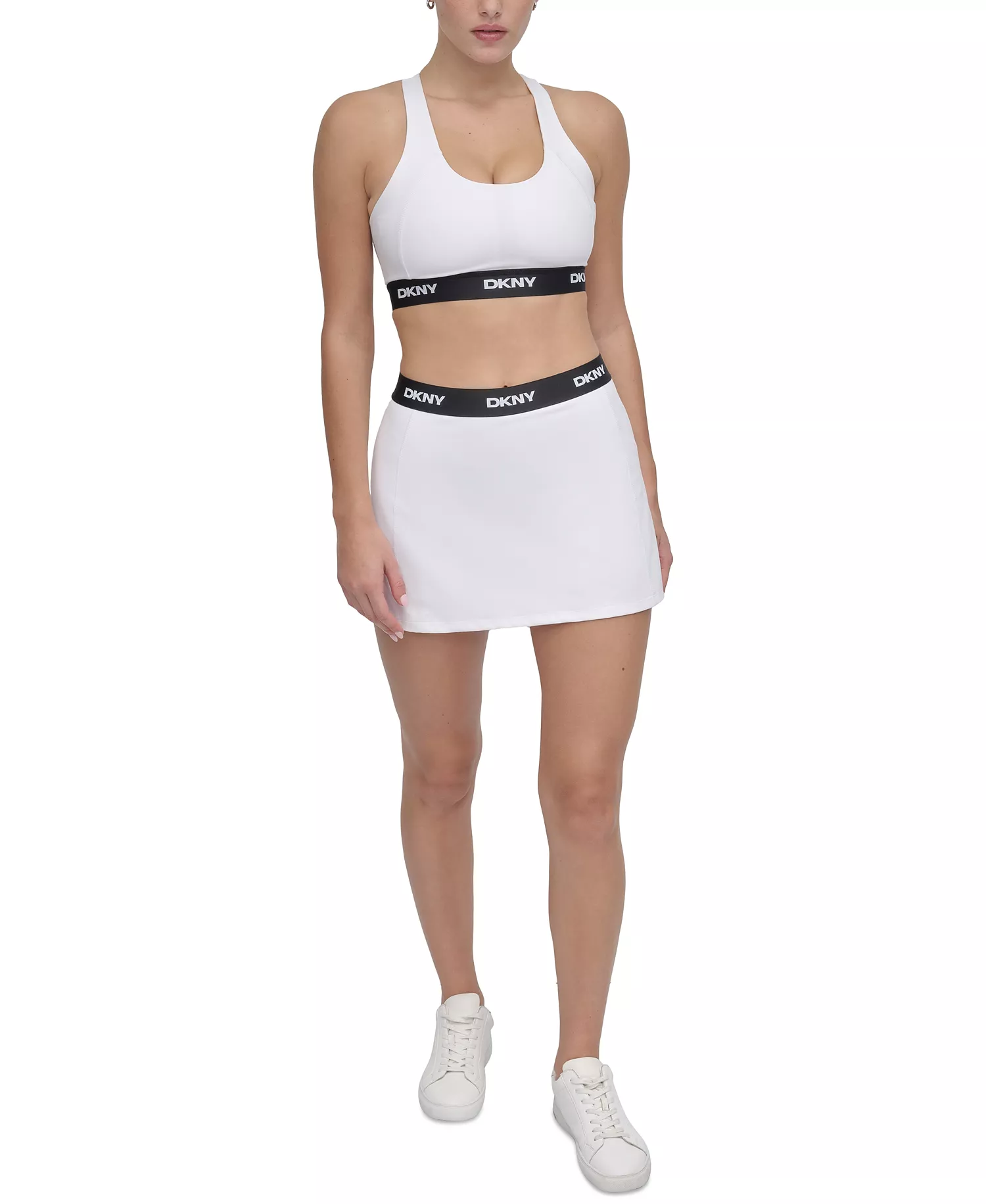 Women's Logo-Waistband Balance Compression Skort - White - XL