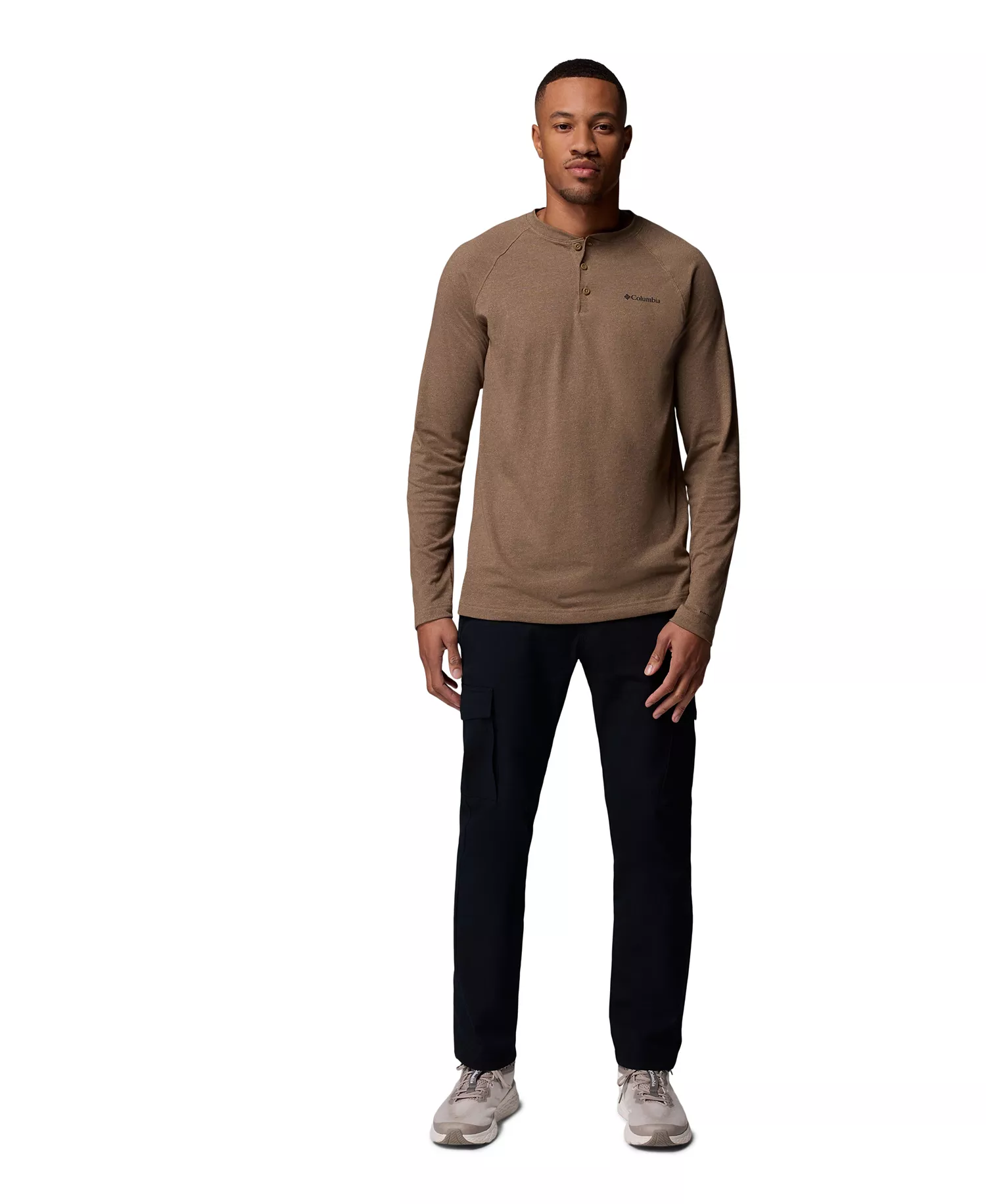 Men's Thistletown Hills Raglan Henley T-Shirt - Delta heather - L