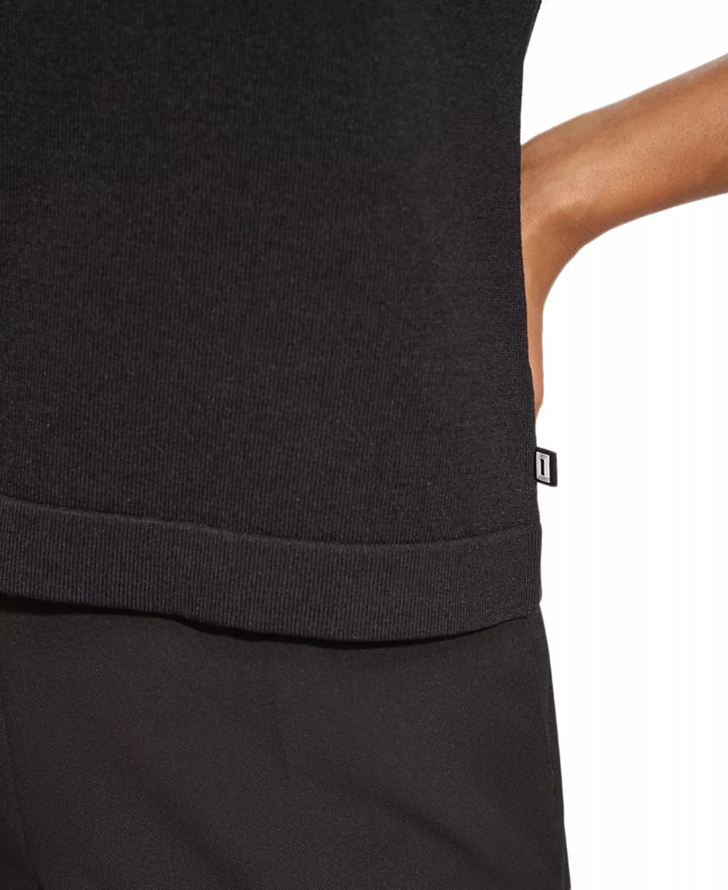 Women's Knit Tank Top - Black/Soft White - L