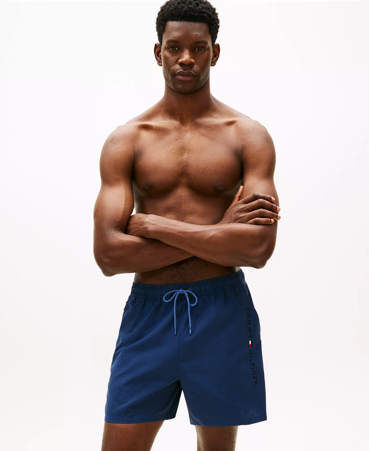 Men's Drawstring Zip Pocket Swim Trunks - Aegean Sea - 2XL