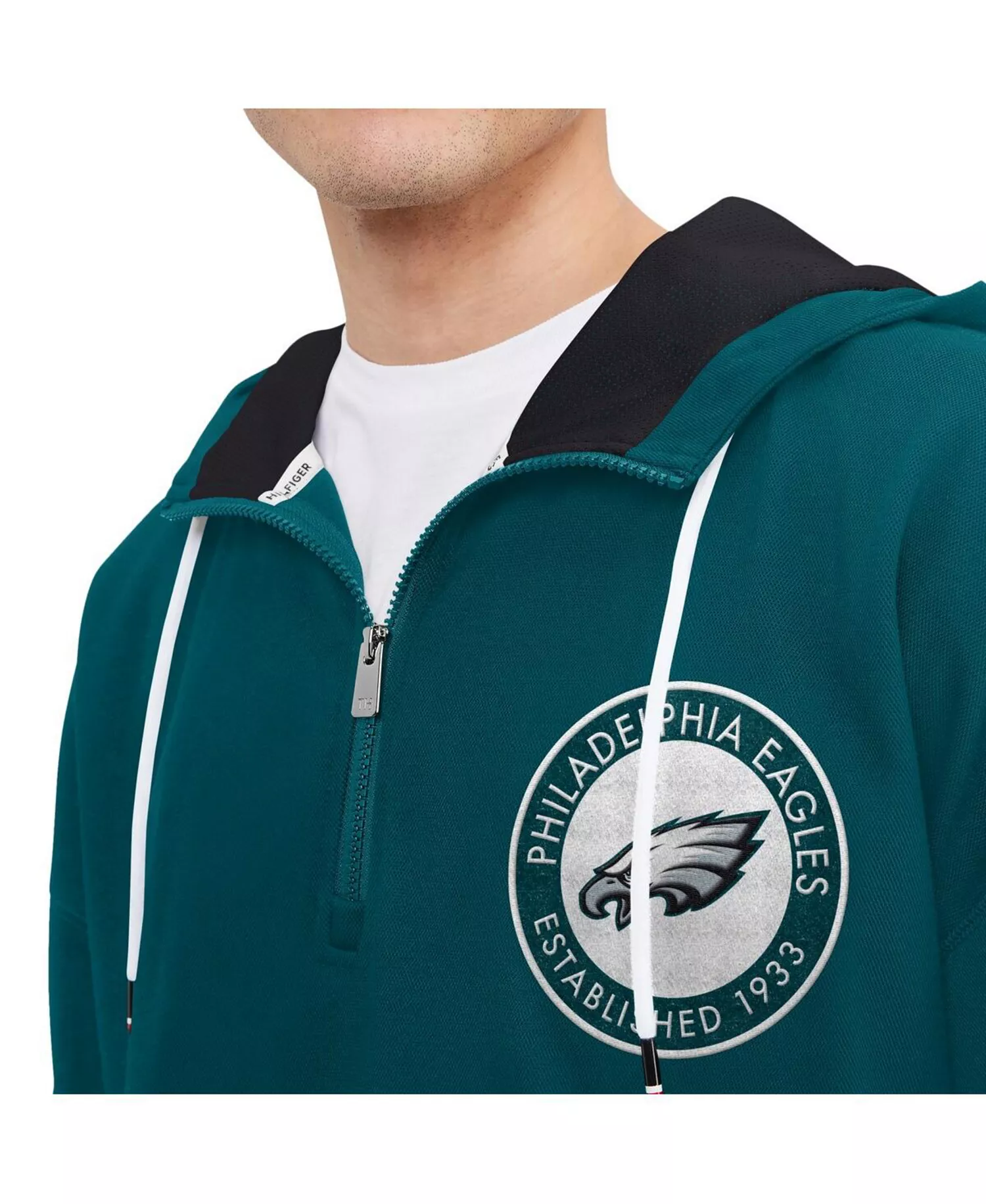 Men's Midnight Green Philadelphia Eagles Aaron Quarter-Zip Hoodie - Midnight Green - 2XL