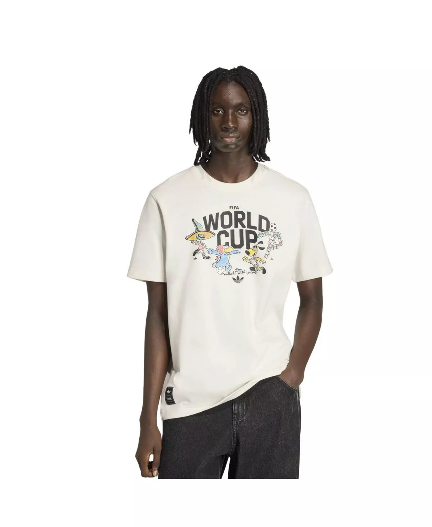 Men's White FIFA World Cup Historic Mascot Group T-Shirt - White - 2XL