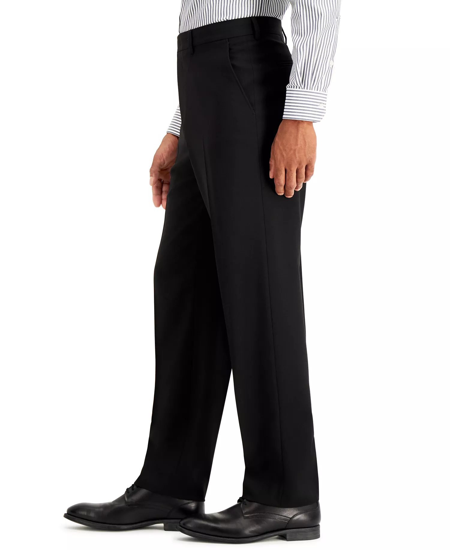 Men's Modern-Fit Bi-Stretch Suit - Black Solid - 36R