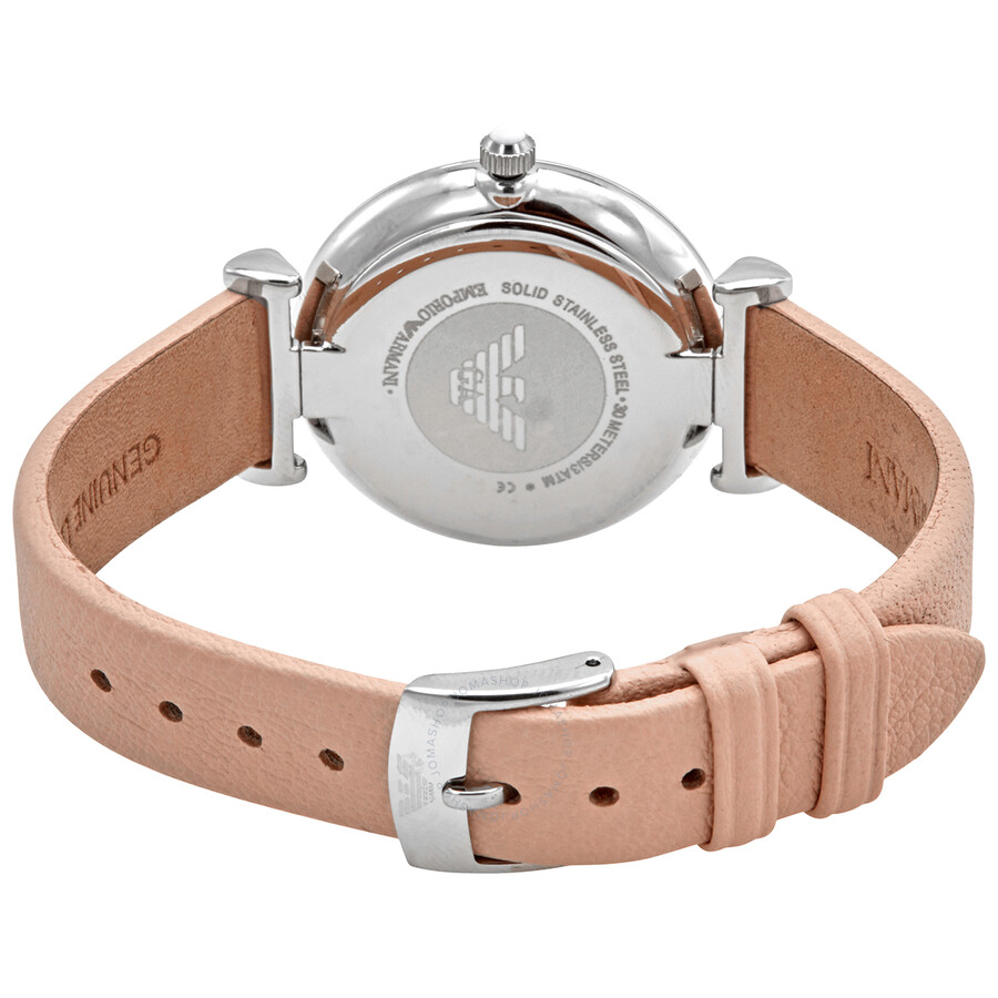 Emporio Armani Quartz Mother of Pearl Dial Ladies Watch and Jewelry Set