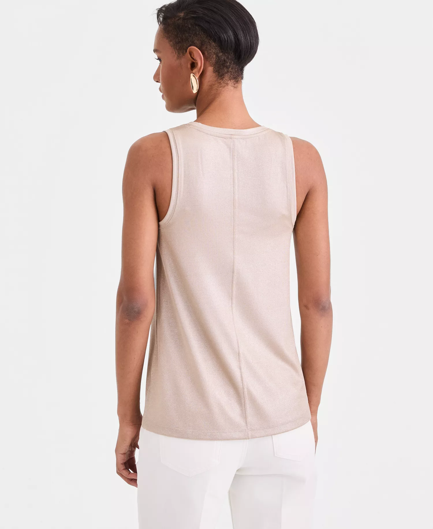 Women's Shine Tank Top, Exclusively at Macy's - Gold - L