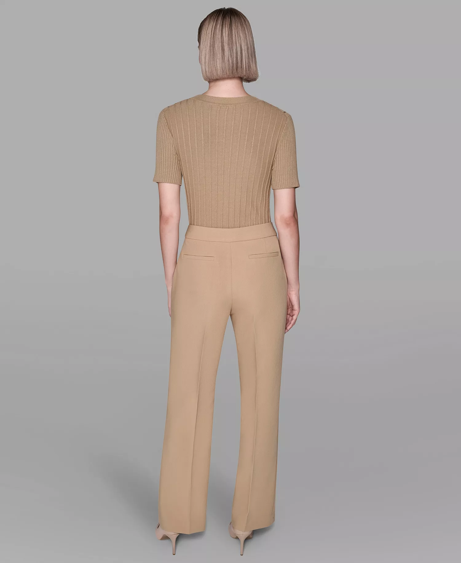 Women's Invisible Zipper Wide-Leg Ankle Pants - Cartouche - 10