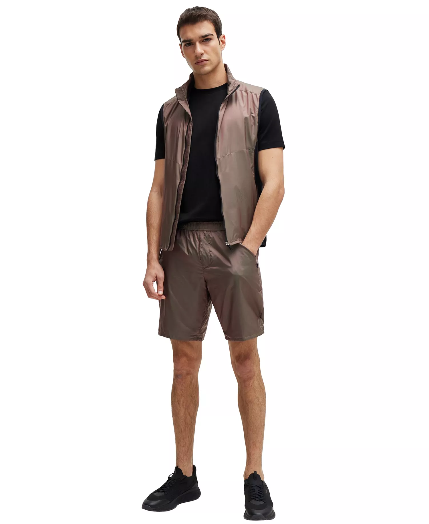 Men's Contrast Logo Regular-Fit T-Shirt - Black - 2XL