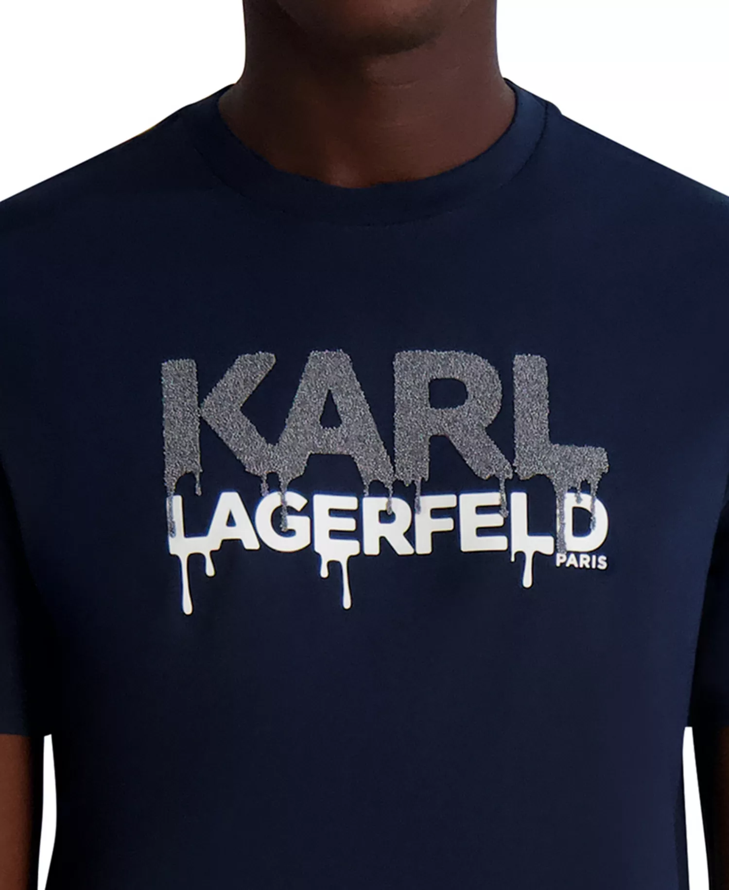 Men's Dripping Caviar Logo T-Shirt - Navy Blazer - 2XL