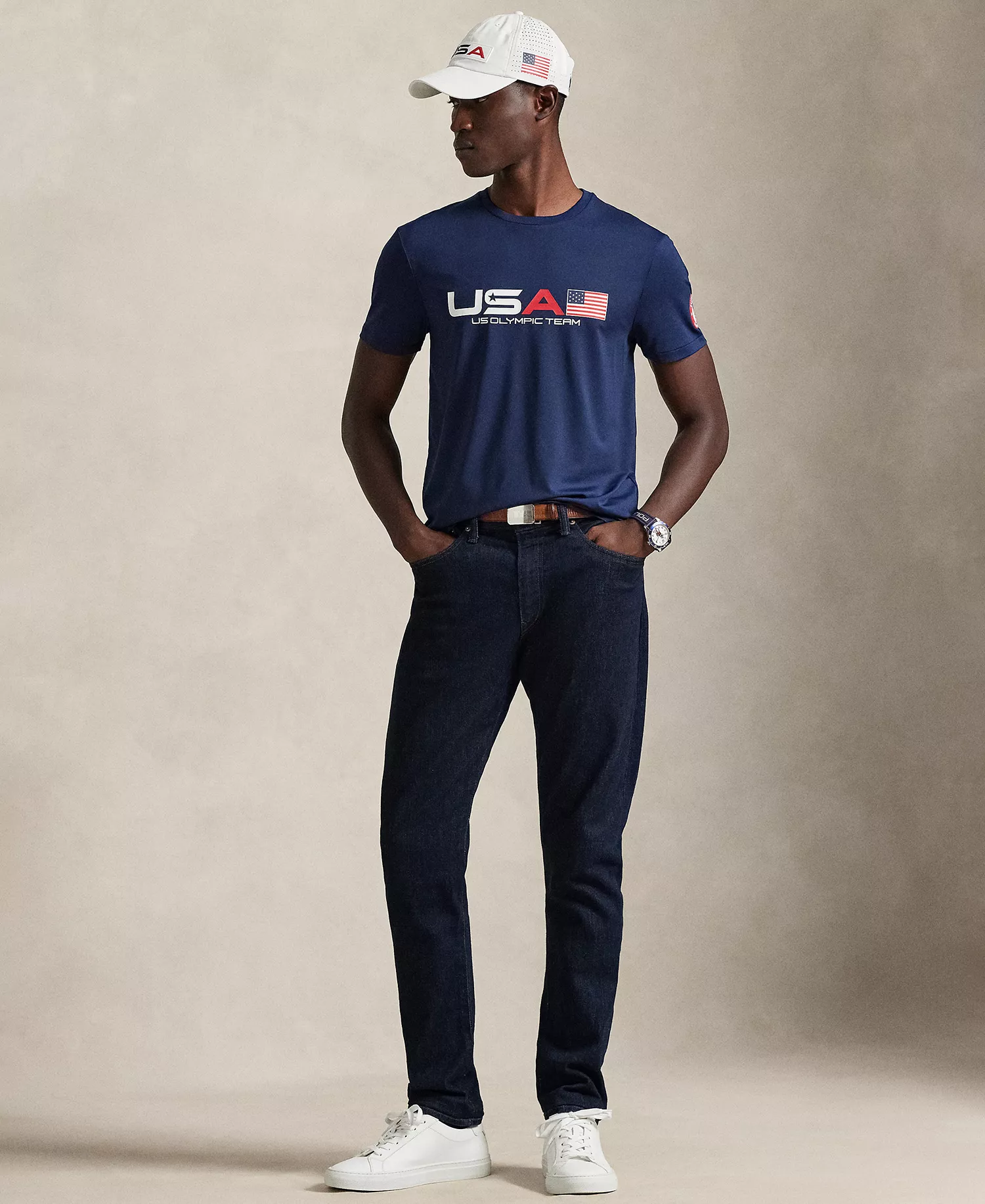 Men's Team USA Stretch Jersey T-Shirt - Refined Navy - L