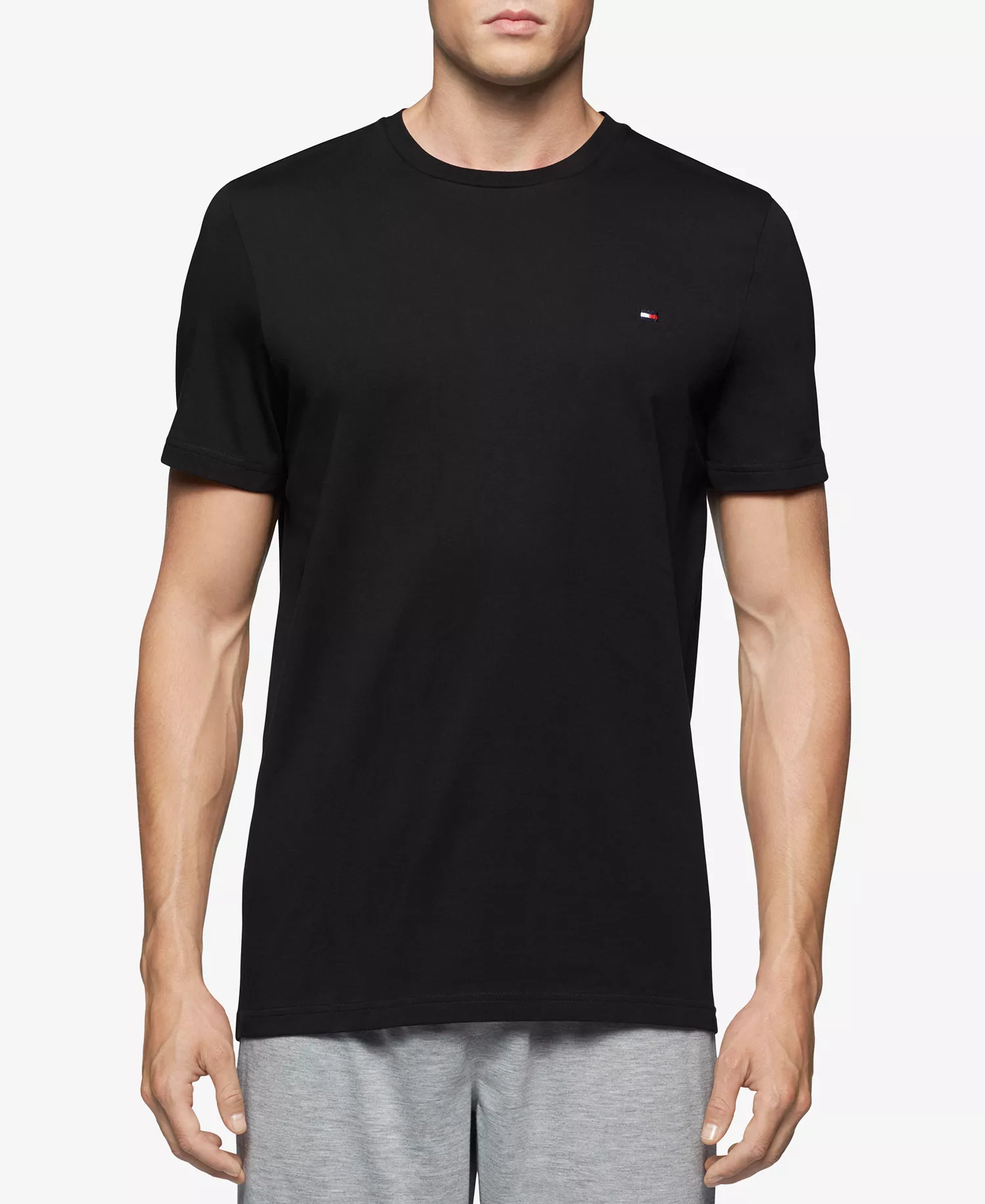 Men's Cotton Crew Neck Undershirt - Black - L