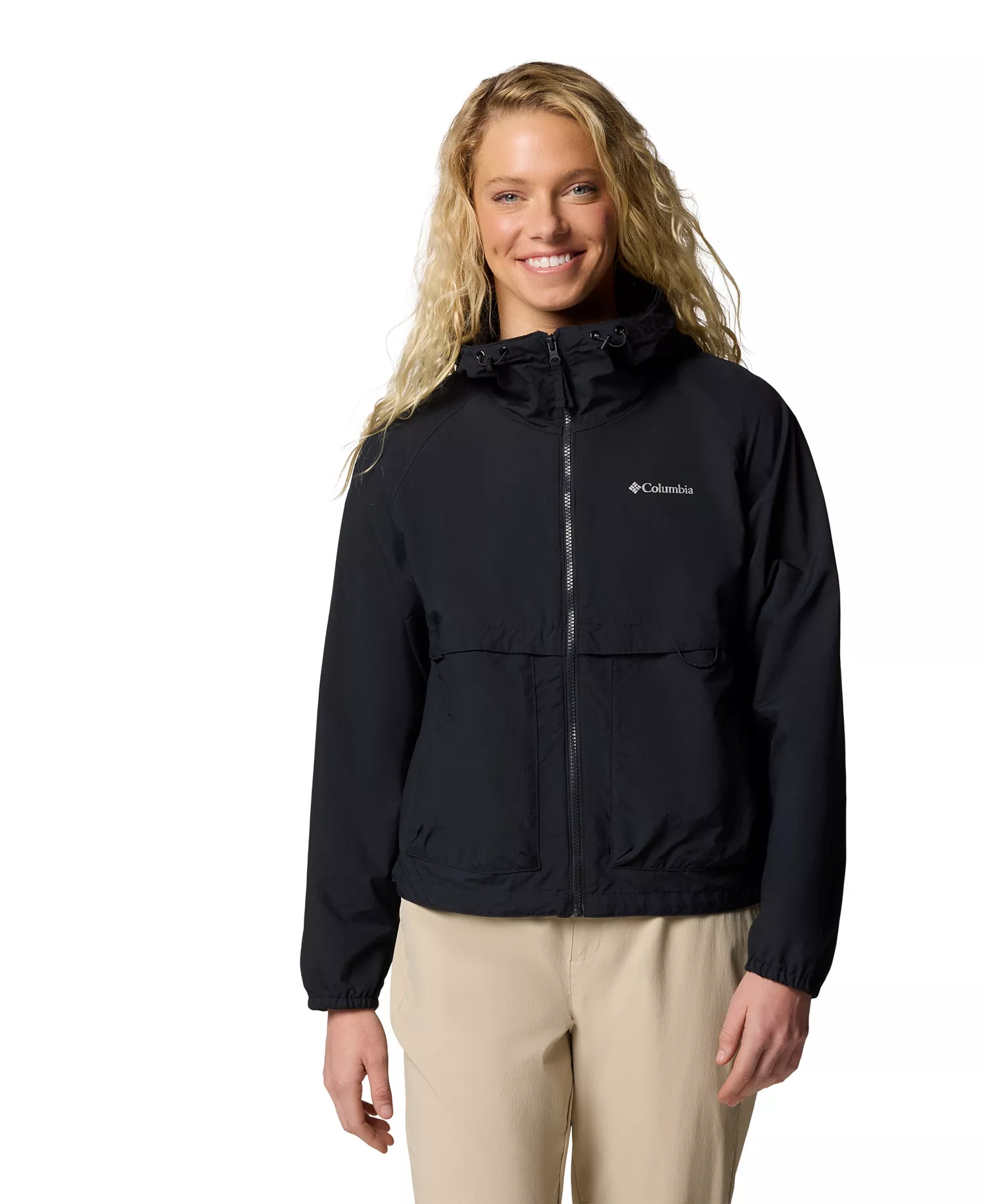 Women's Spire Valley Windbreaker Jacket - Black - L