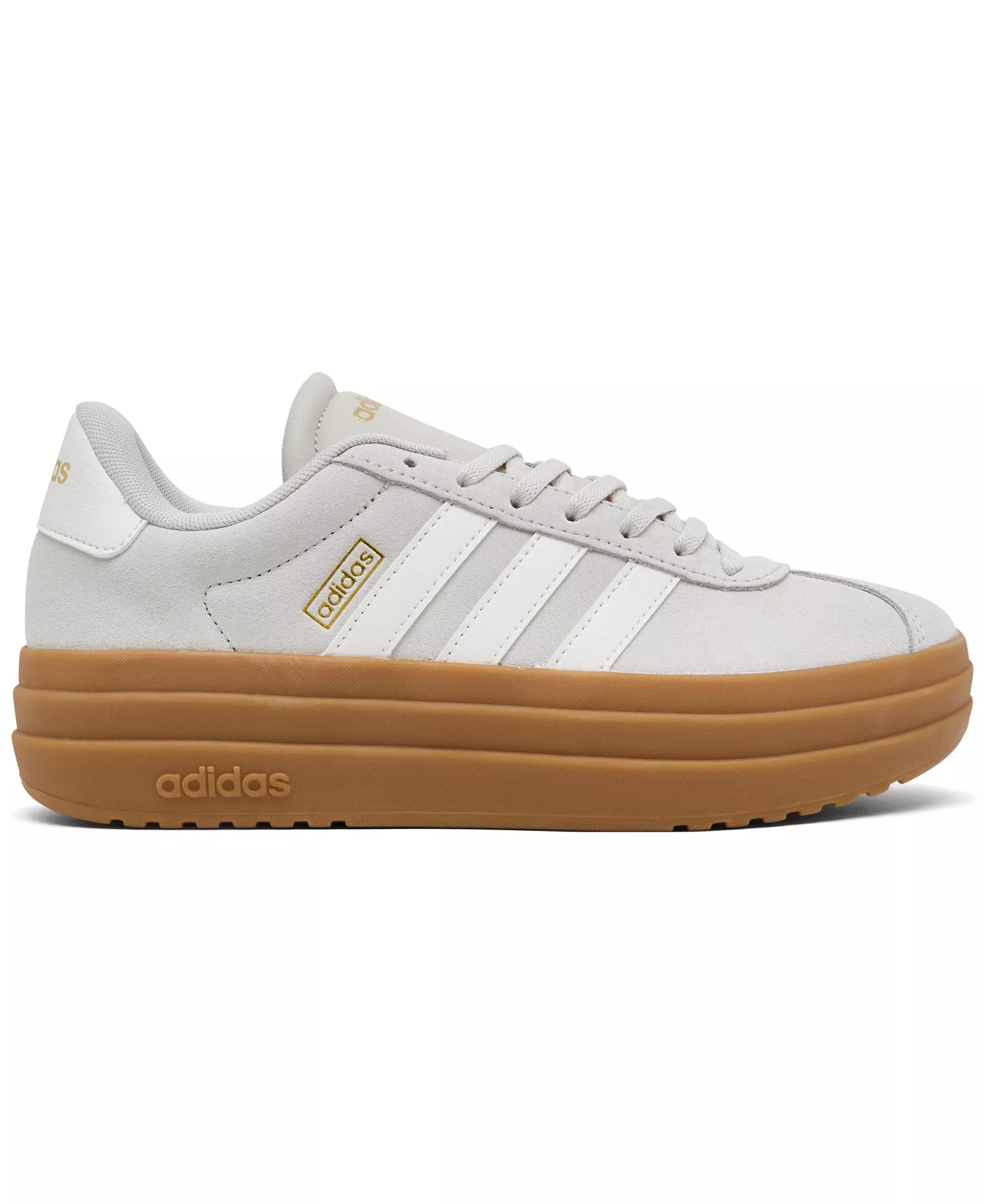 Women's VL Court Bold Platform Casual Sneakers from Finish Line - Alumina, White - 11