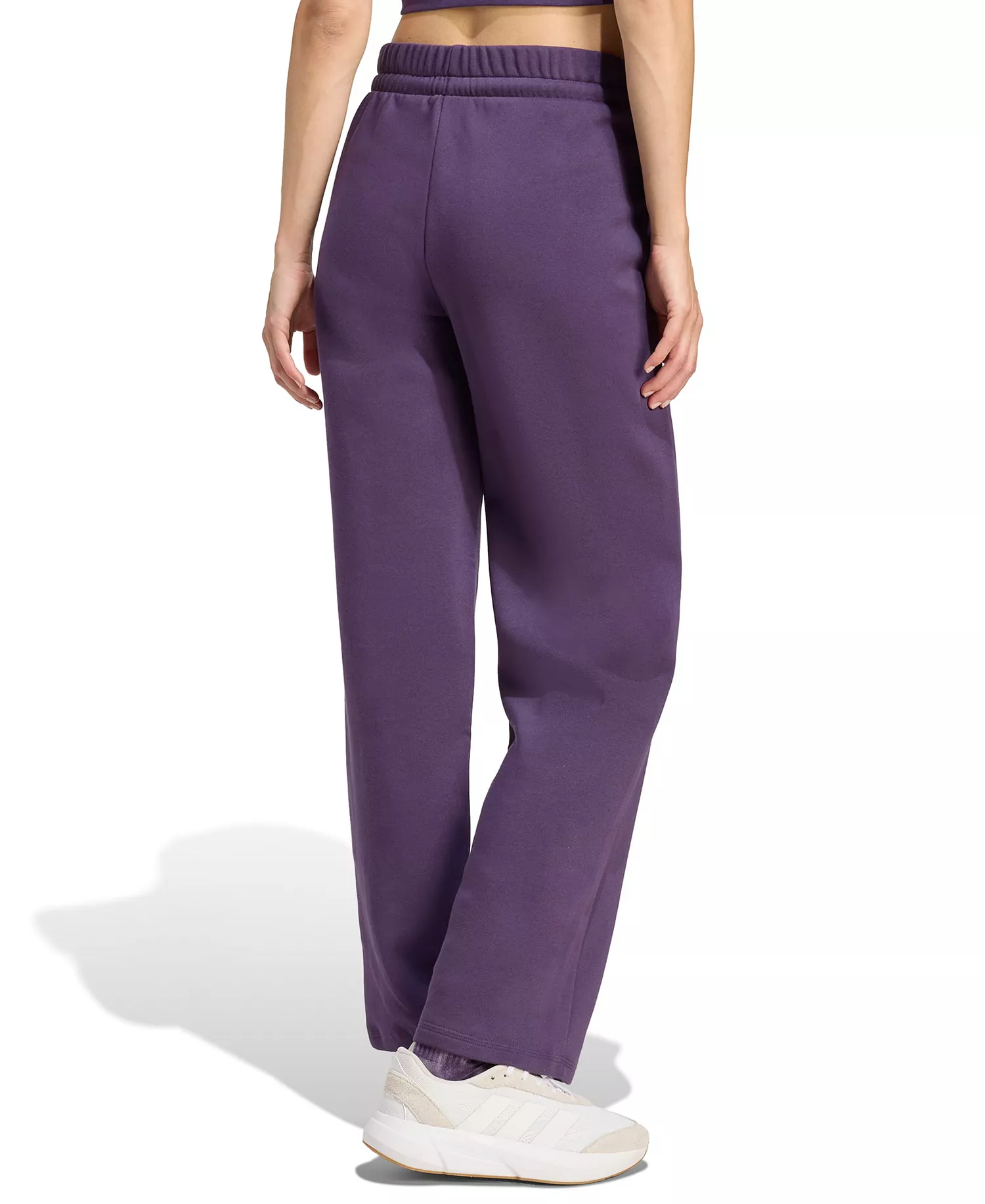 Women's Essentials Small Logo Feel Cozy Open Hem Pants - Aurora Plum/black - 2XL